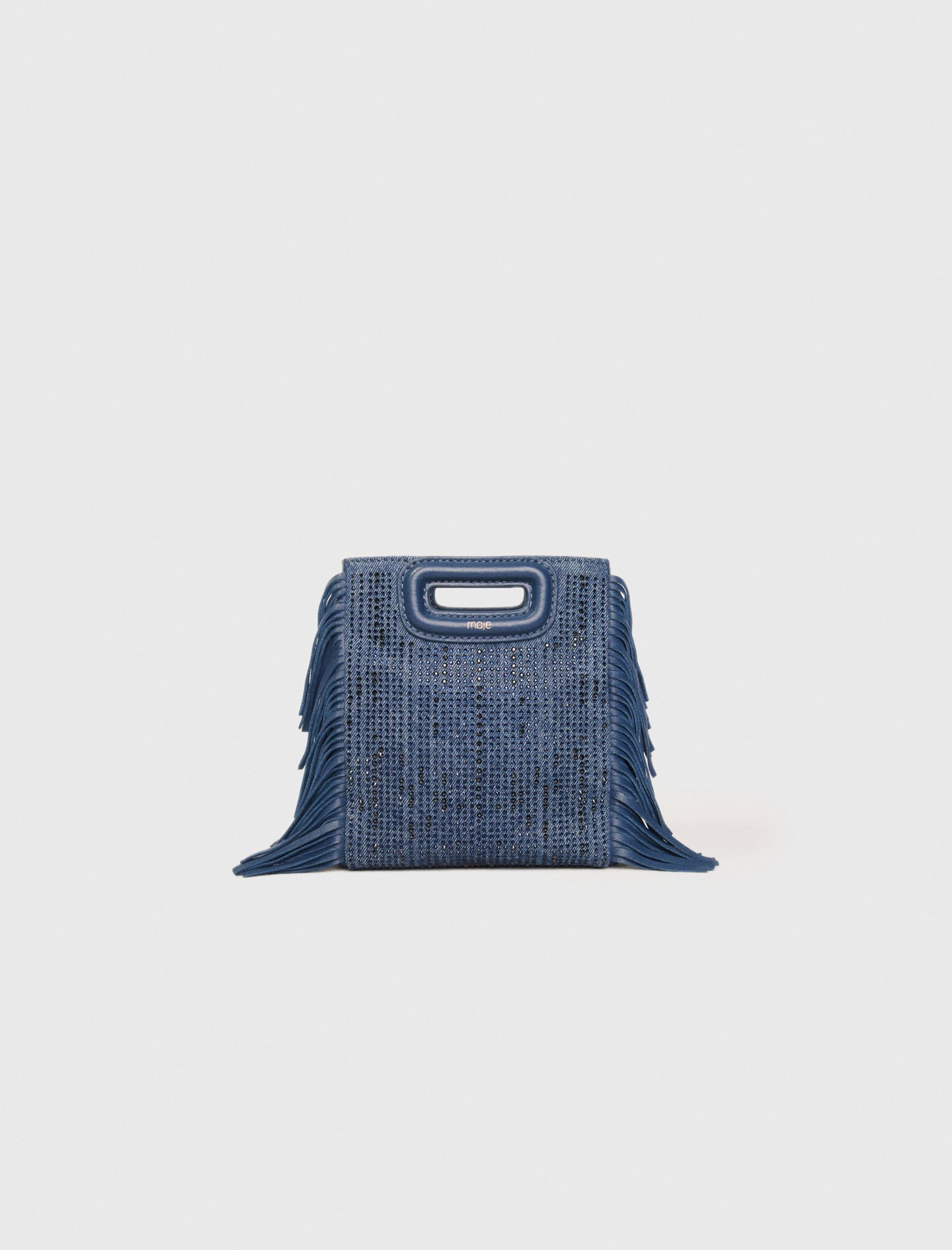 Woman's cotton Rhinestone denim M Mini bag for Spring/Summer, size One Size, in color Blue / Blue