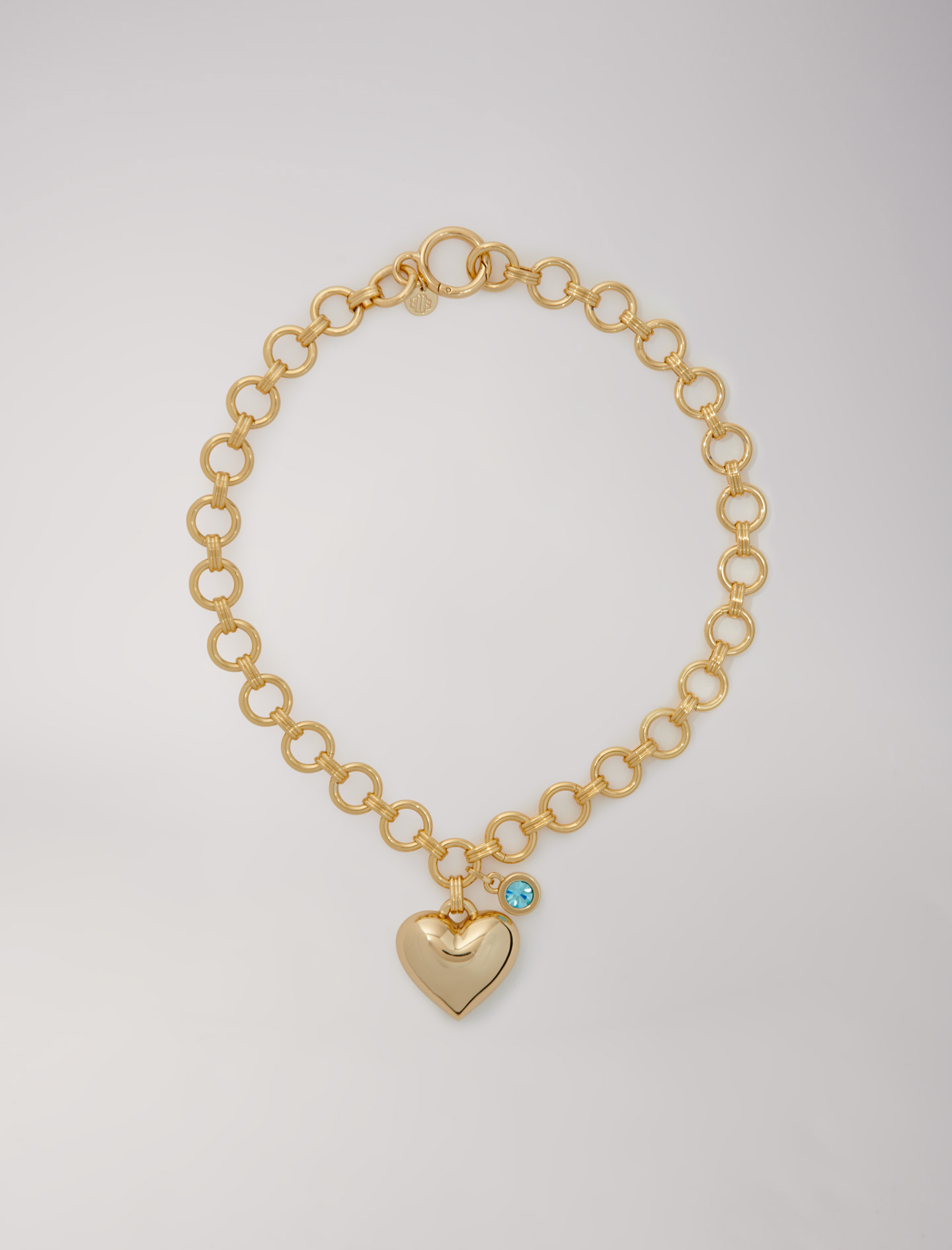 Woman's brass, Gold heart necklace for Fall/Winter, size Woman-Jewelry-OS (ONE SIZE), in color Gold / Yellow