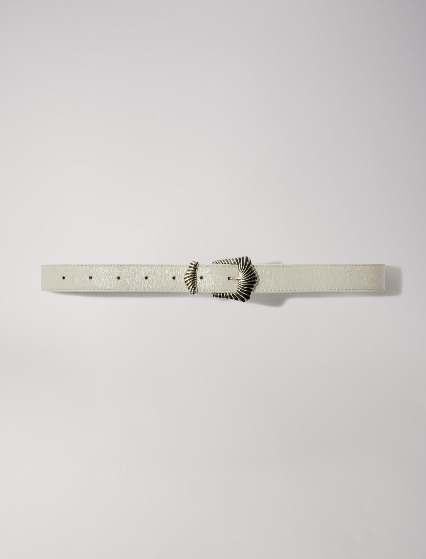 Woman's polyester, Belt with buckle for Fall/Winter, size Woman-Offline_Accessories-US L / FR 3, in color Ecru / Beige