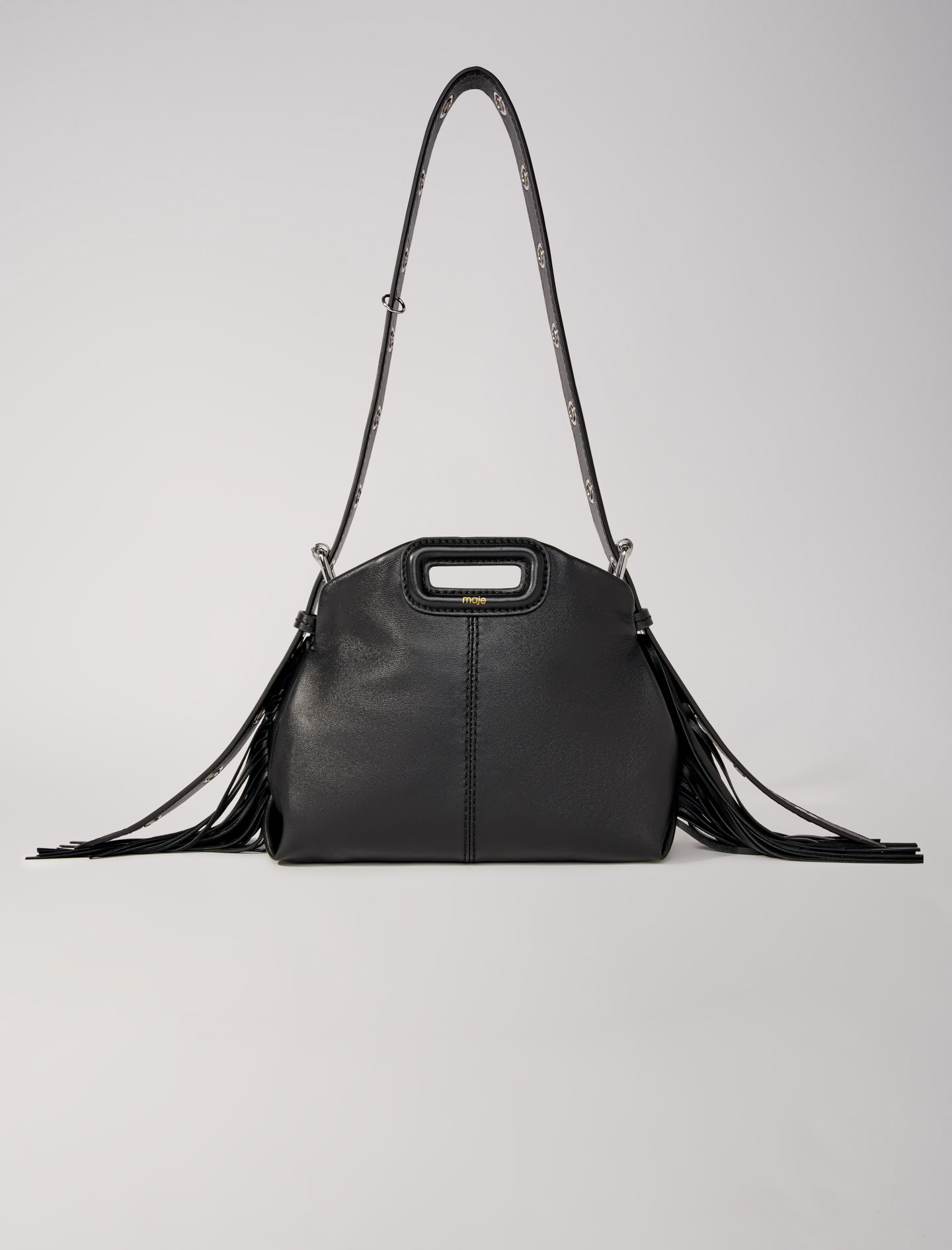 Mixte's polyester Leather: Smooth leather mini Miss M bag for Spring/Summer, size Mixte-All Bags-OS (ONE SIZE), in color Black / Black