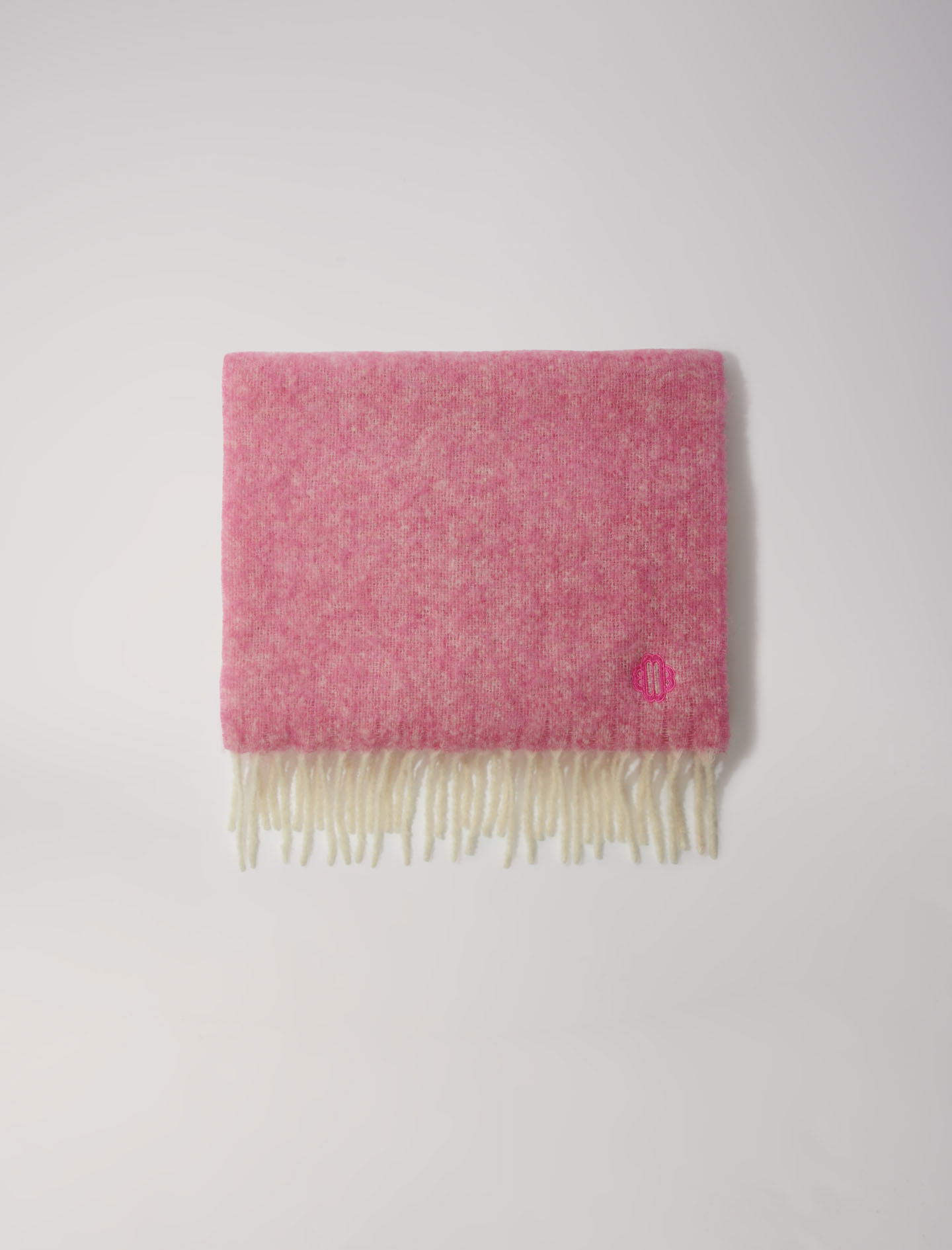 Mixte's wool, Two-tone scarf for Fall/Winter, size Mixte-All Accessories-OS (ONE SIZE), in color Fuchsia / Red