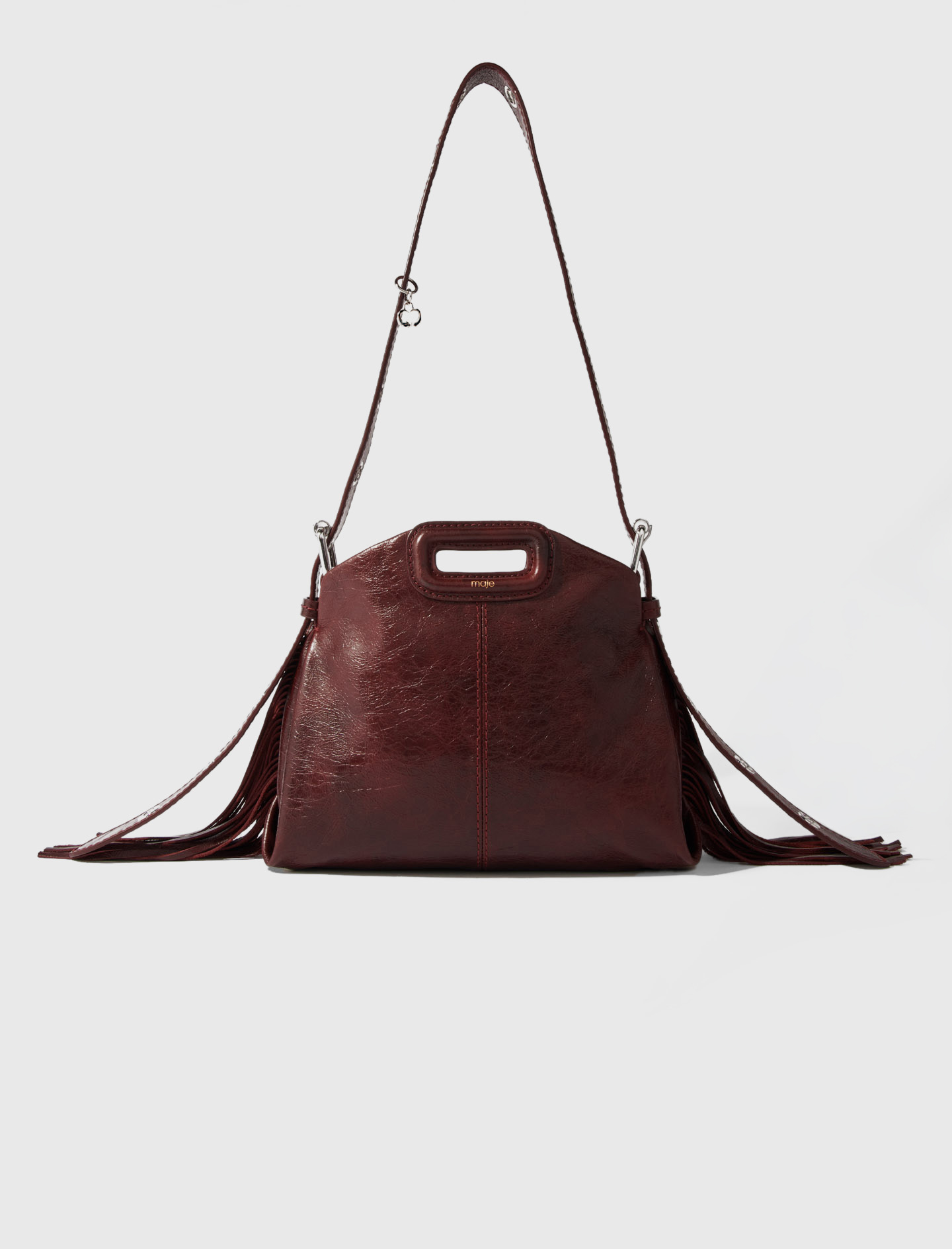 Miss M mini cracked leather bag Red For Women | Maje