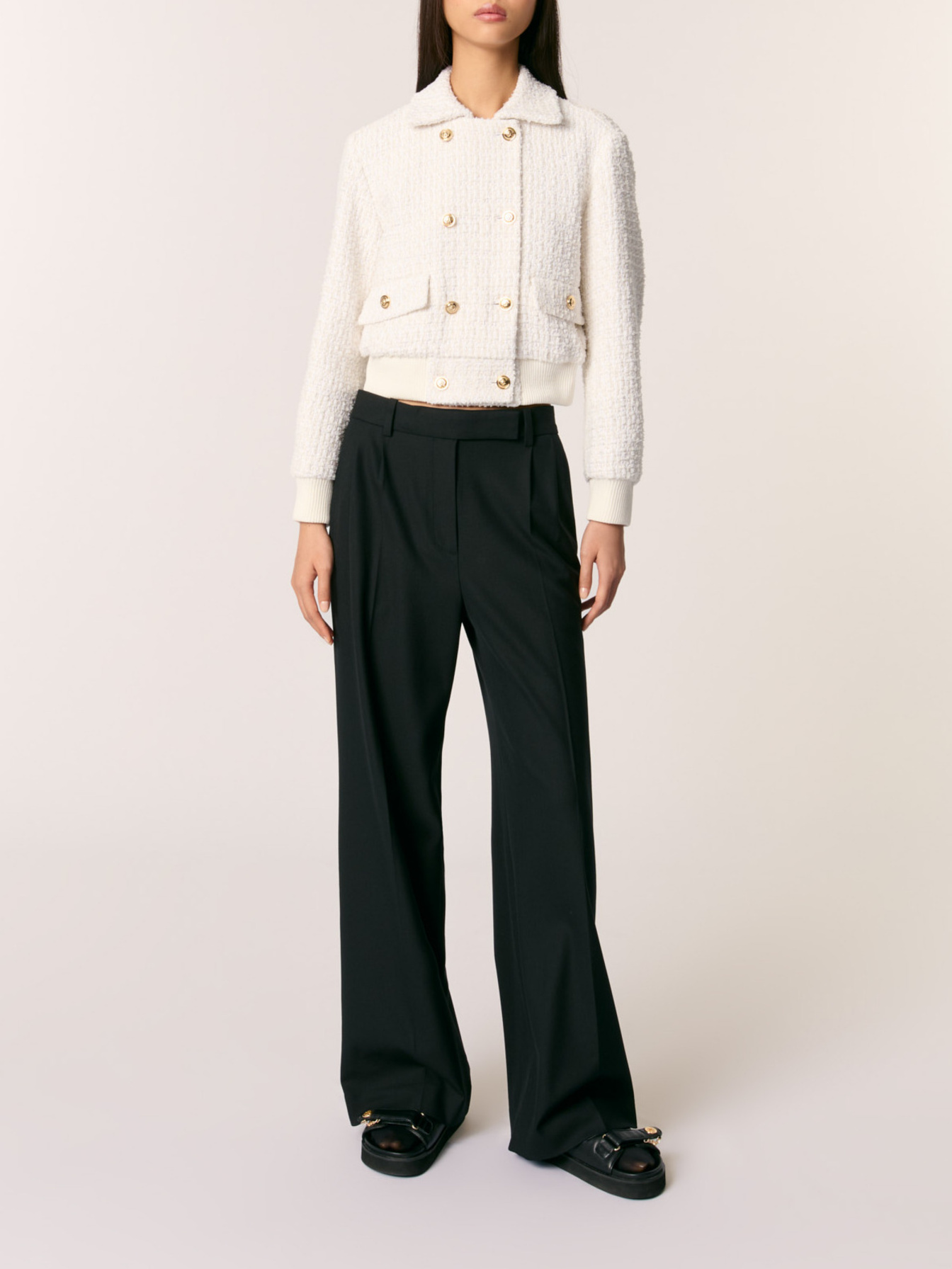 Short tweed jacket White For Women | Maje