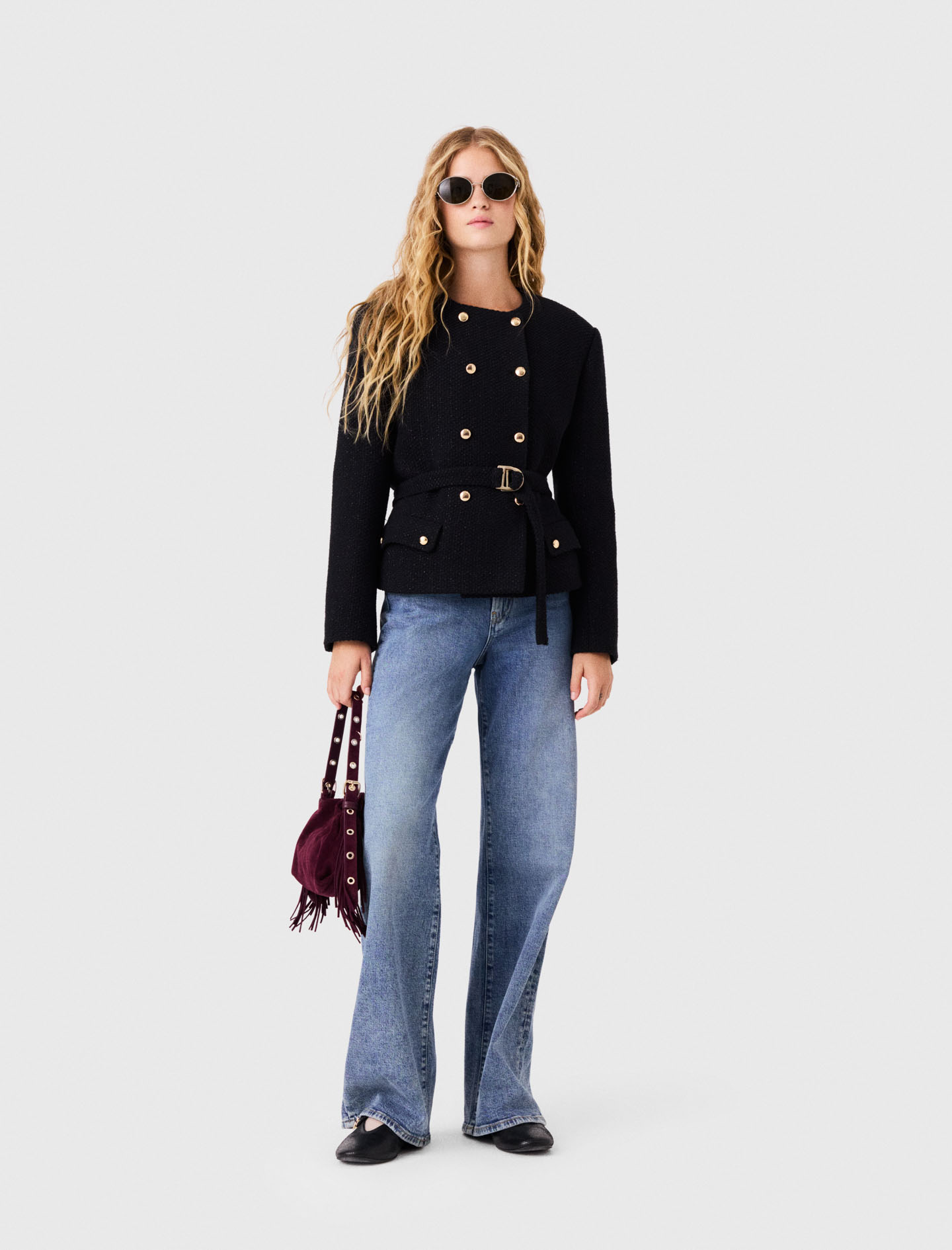 Mid-Length Double-Breasted Jacket