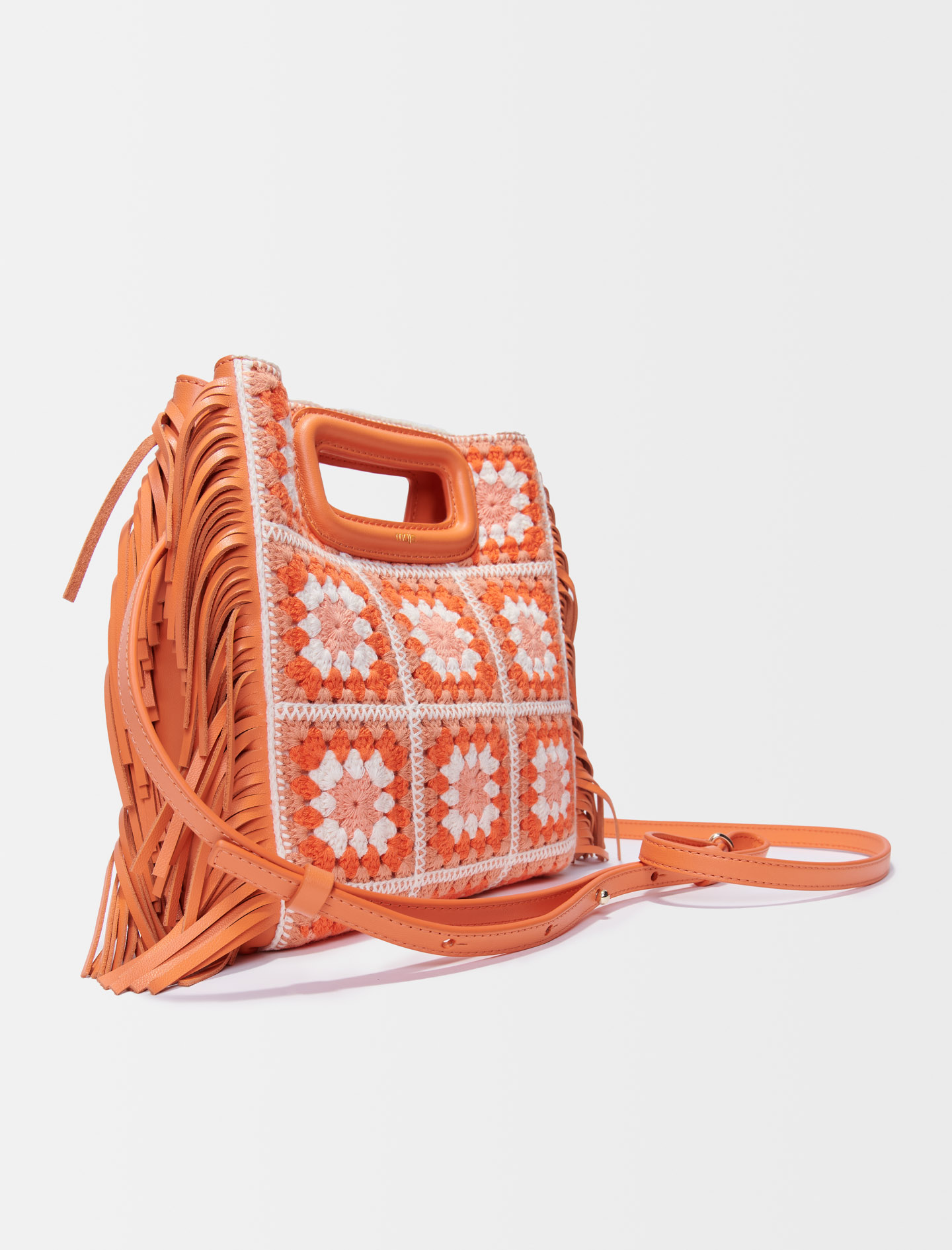 Crochet M bag Yellow / Orange For Women | Maje