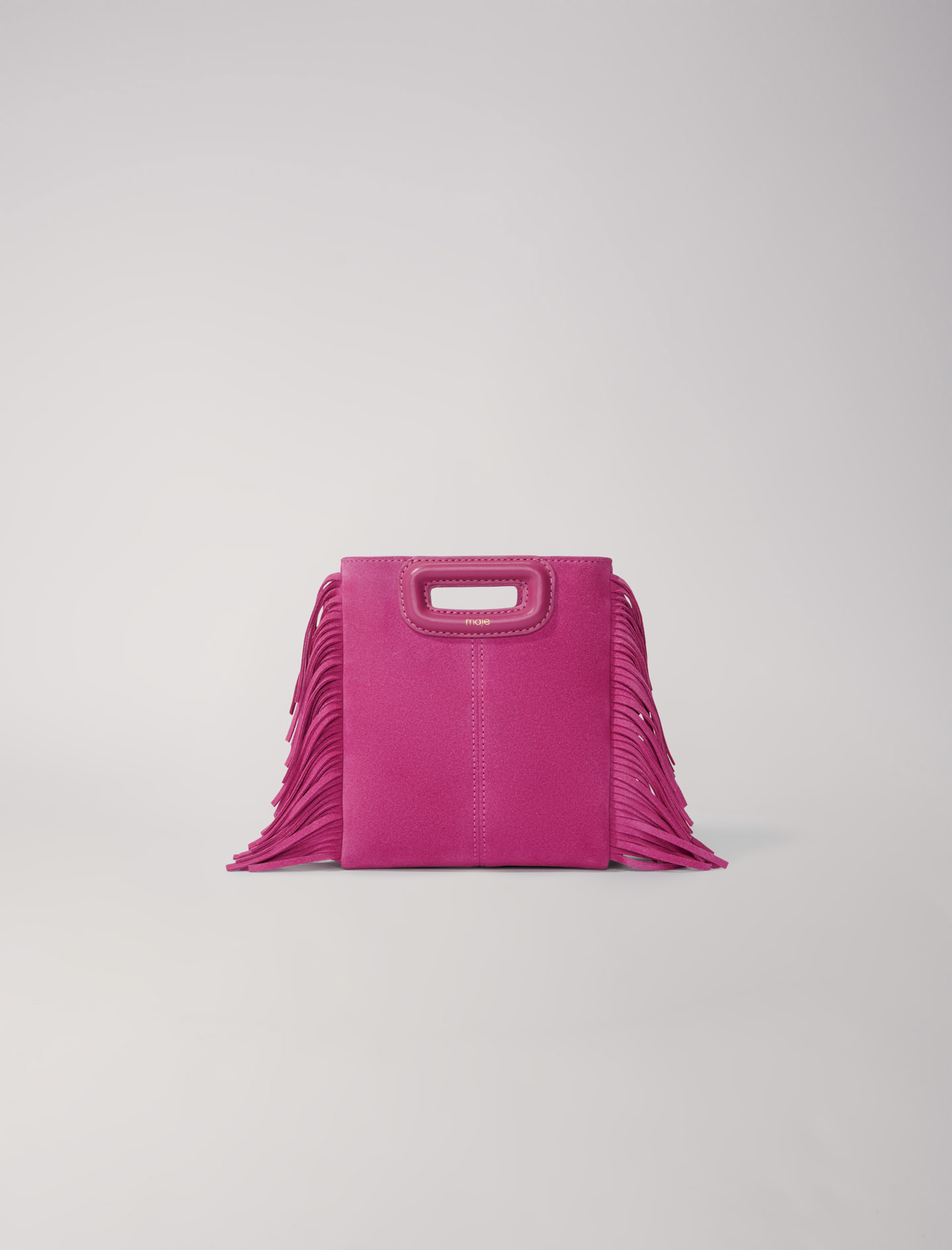 Mixte's cotton Chain: M mini bag in suede leather for Spring/Summer, size Mixte-All Bags-OS (ONE SIZE), in color Dark pink /