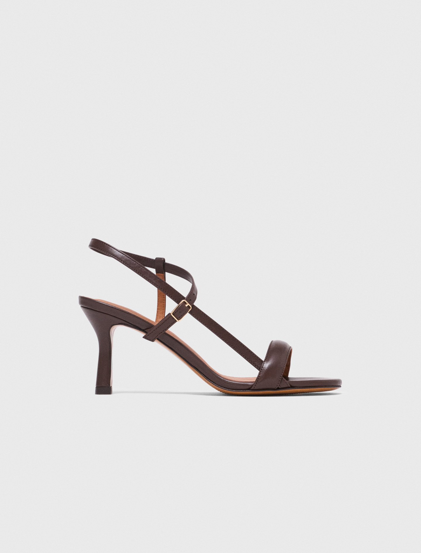 Strappy leather sandals Brown For Women | Maje