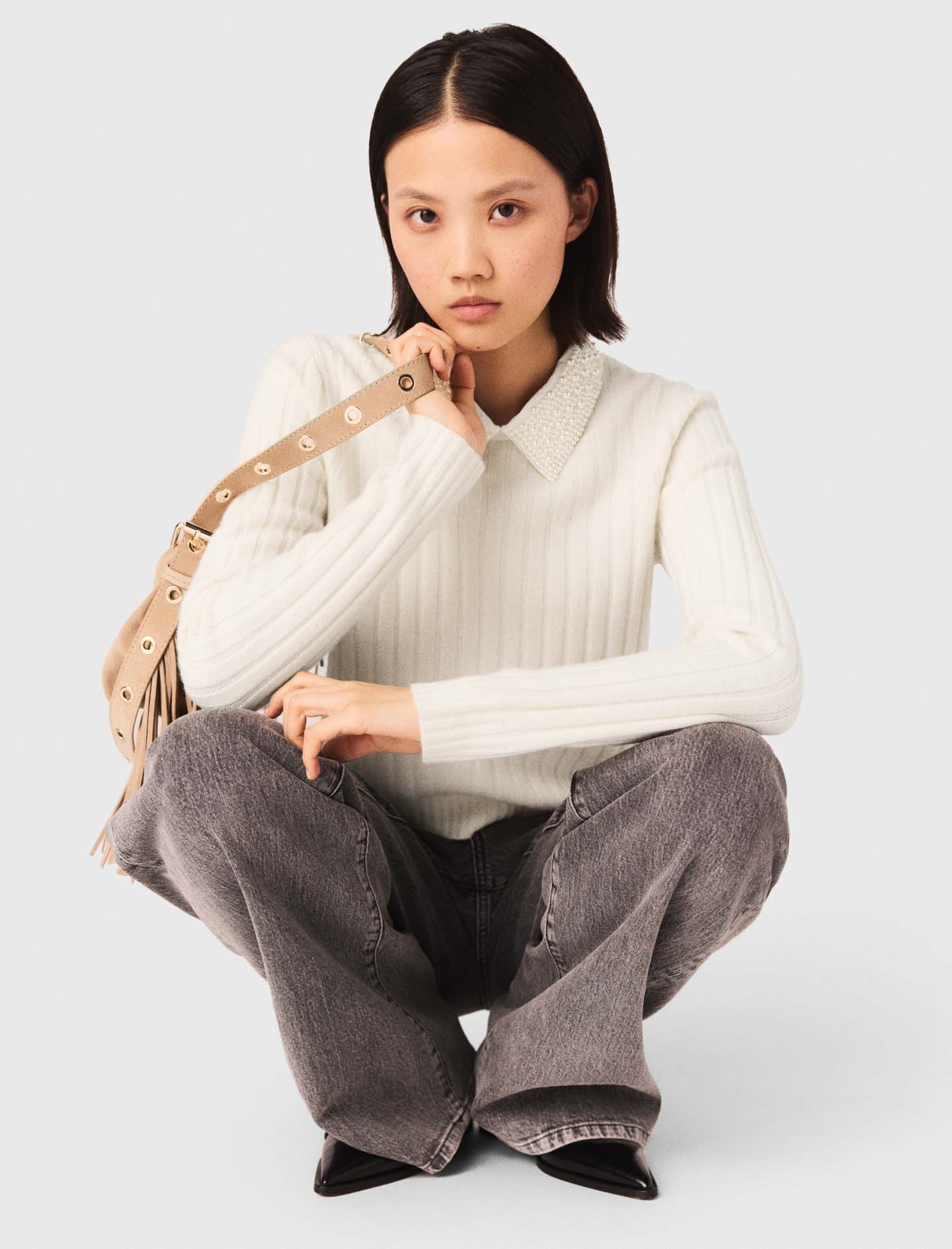 Pearl Collar Sweater