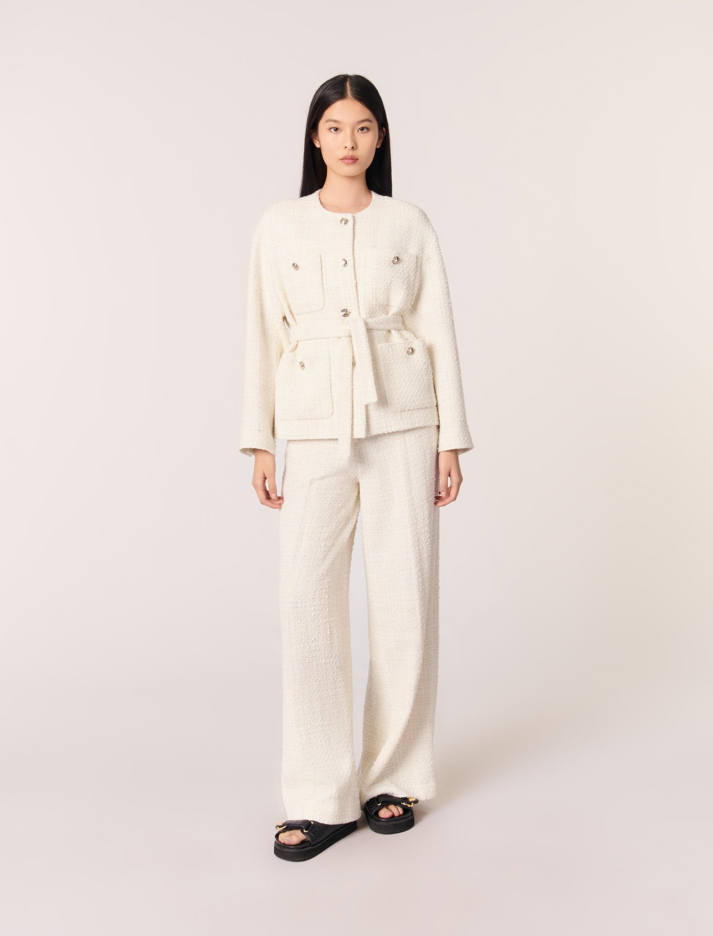 ジャケット・アウター RANDEBOO cape tweed jacket (ivory) Maje_MFPVE00681-0101_F_1.jpg