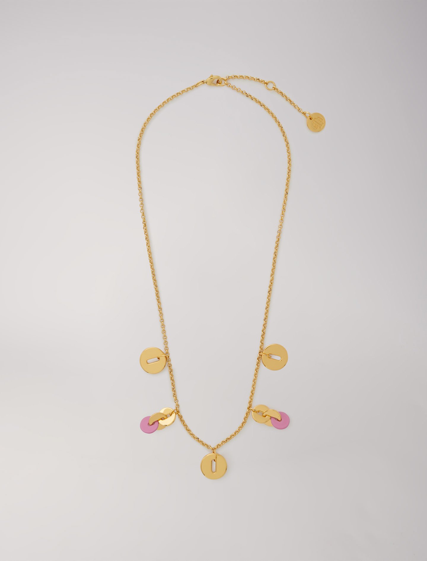 Mixte's resin Jewellery: Pendant chain necklace for Spring/Summer, size Mixte-Jewelry-OS (ONE SIZE), in color Gold / Yellow