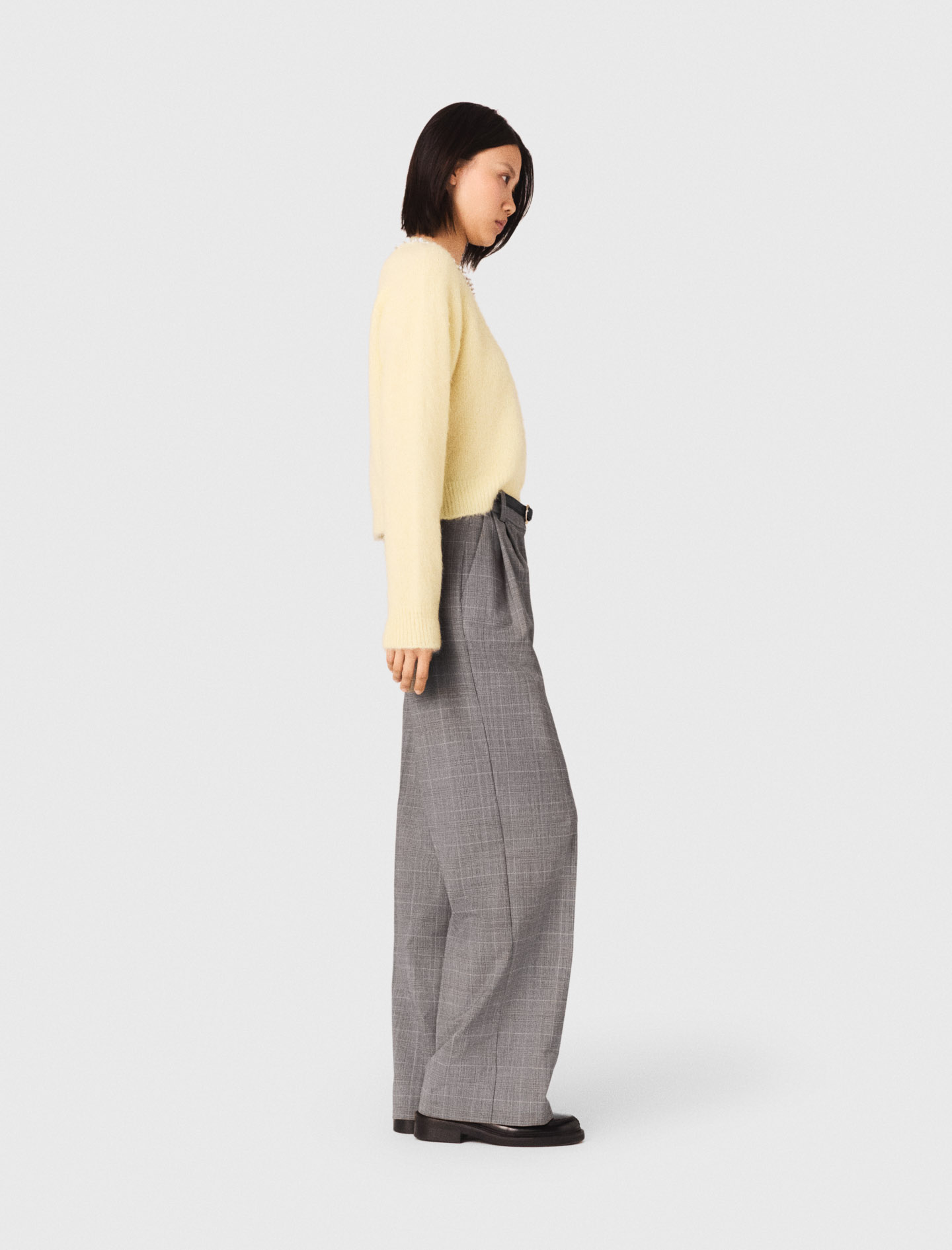 Removable Jewel Collar Sweater