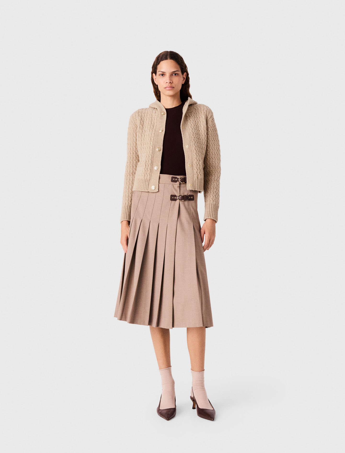 Pleated Midi
