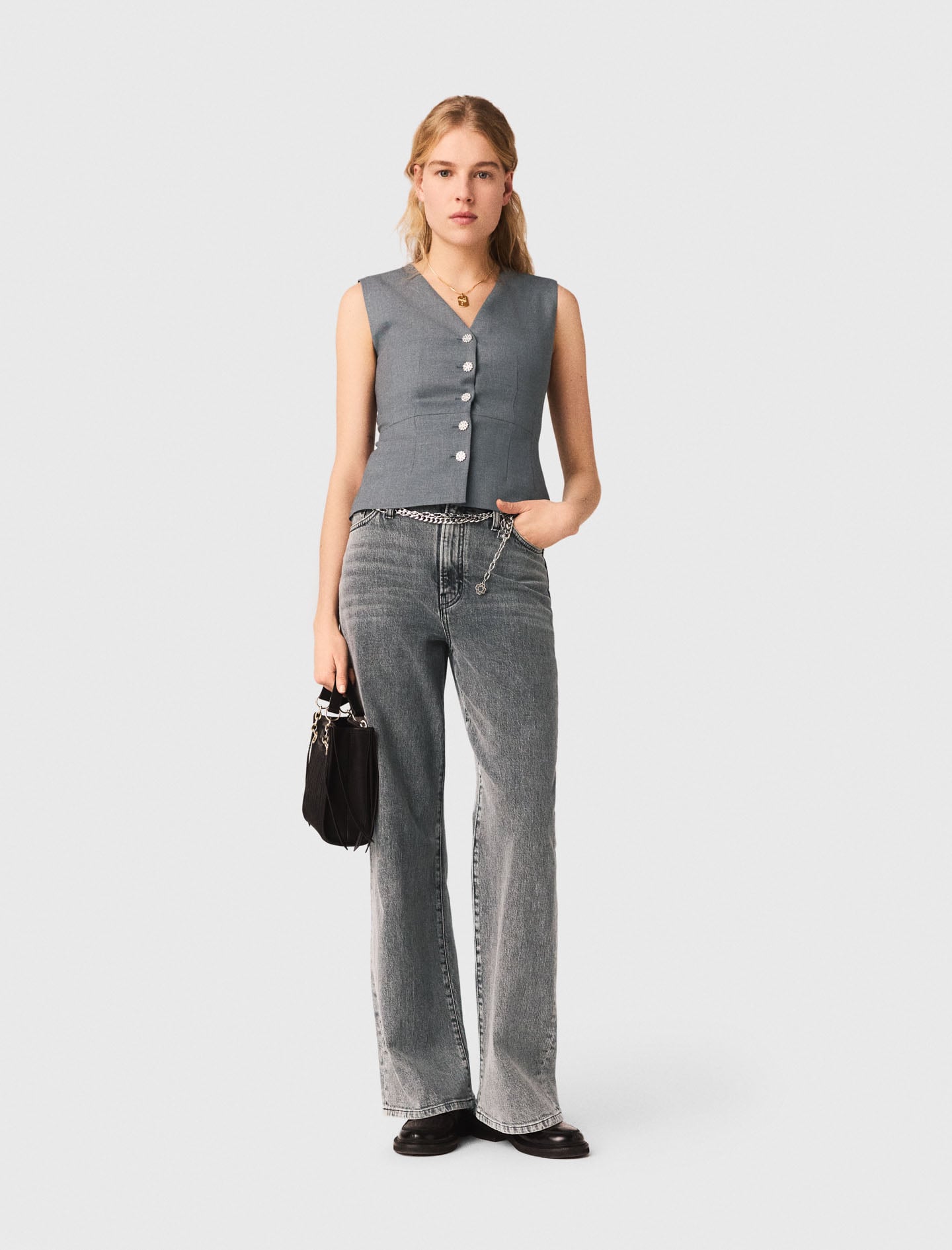 Maje Jewel-button tailored vest