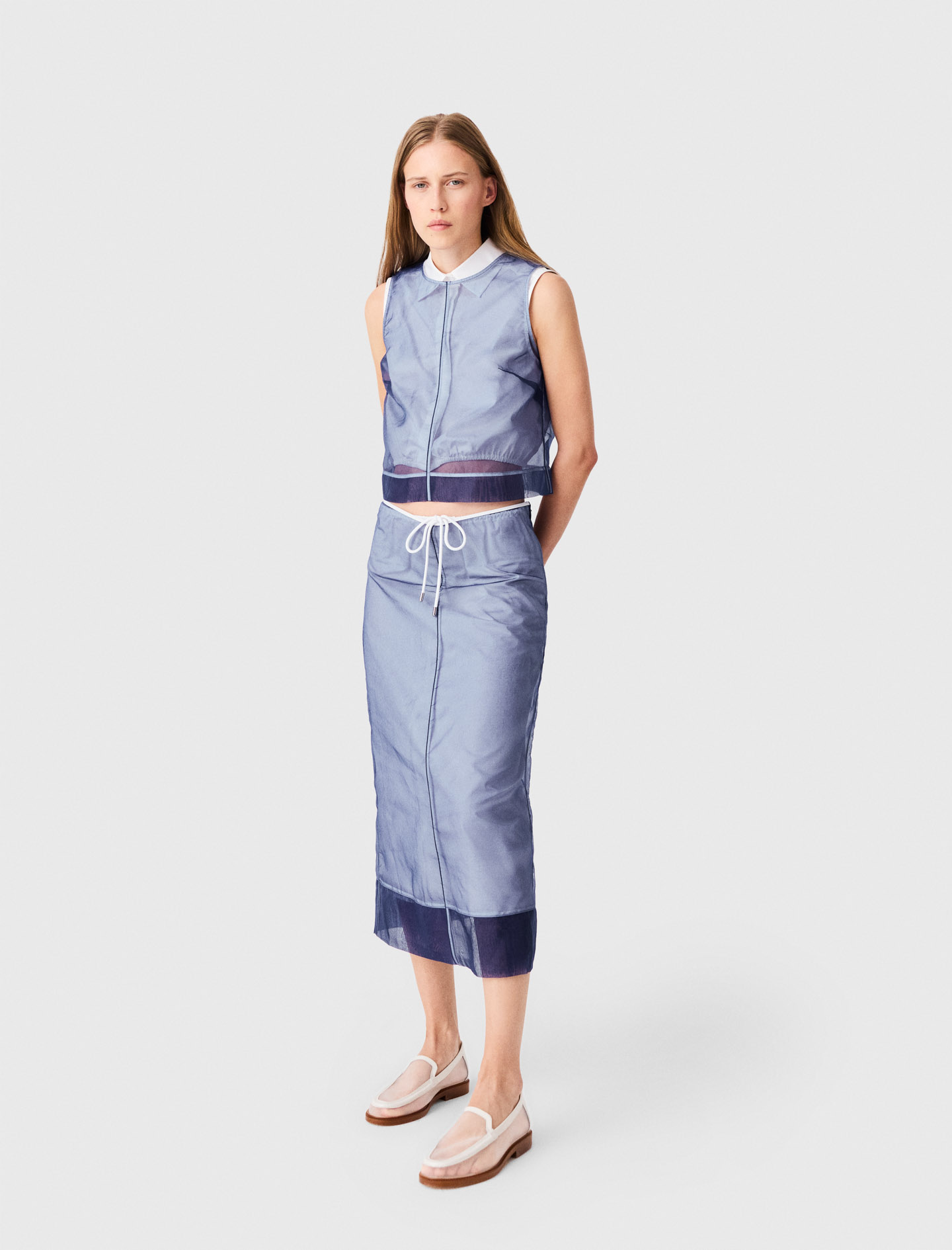 Cotton And Removable Organza Skirt