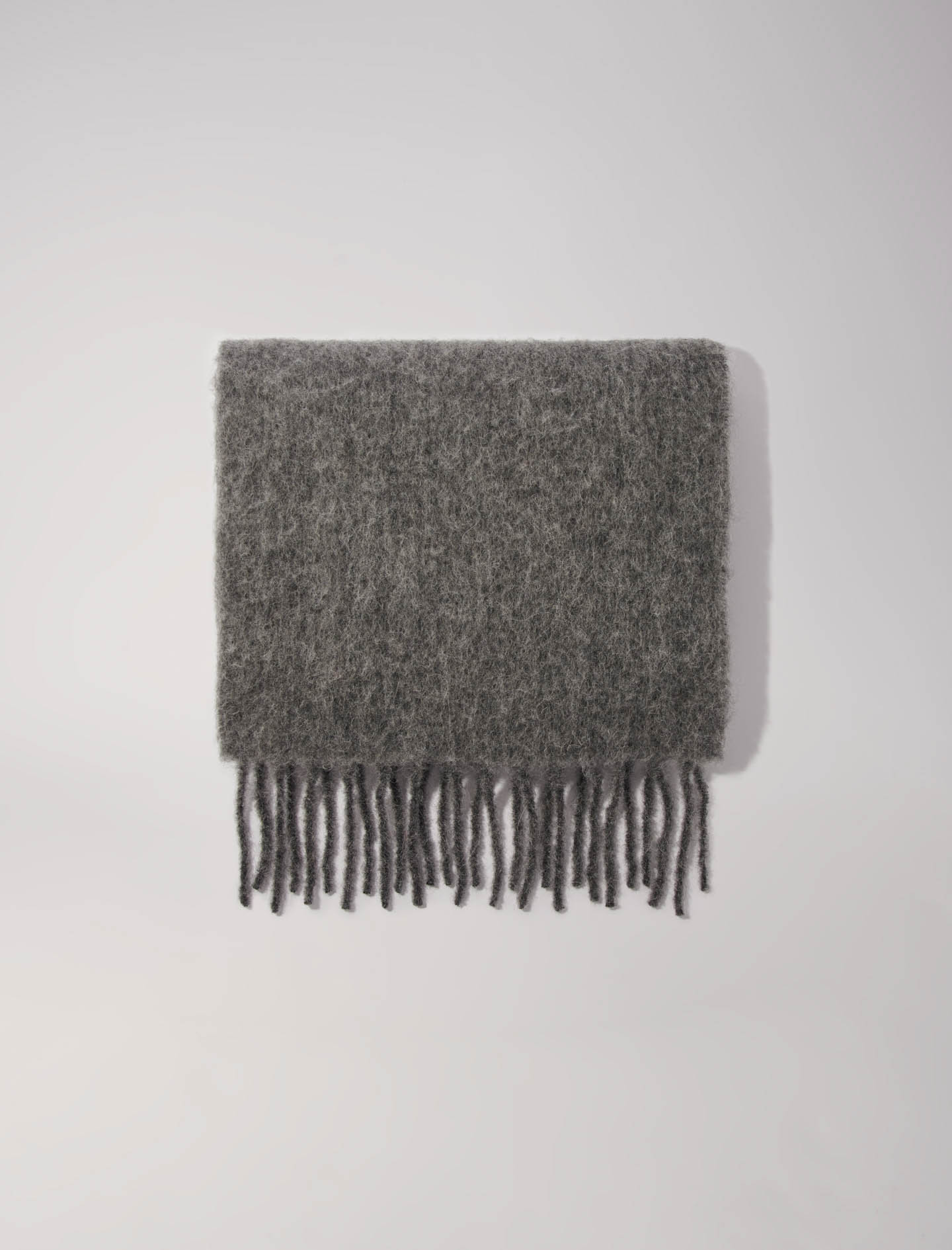 Shop Maje Woman's Alpaca, Alpaca Blend Scarf For Fall/winter In Anthracite