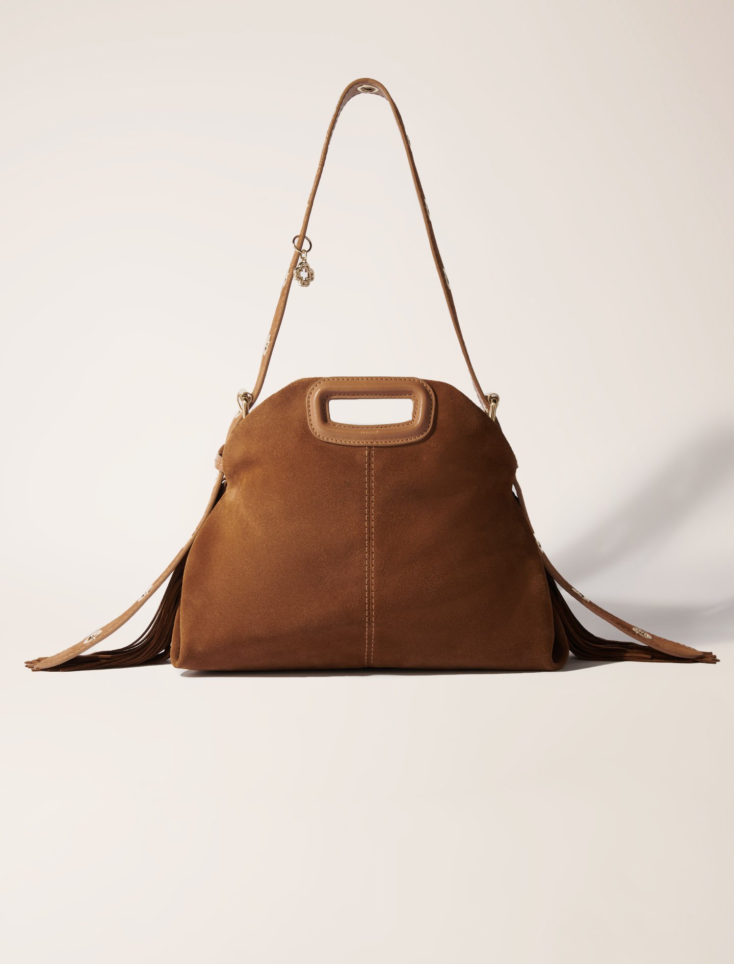 Woman's leather Suede Miss M bag for Spring/Summer, size One Size, in color Camel / Brown