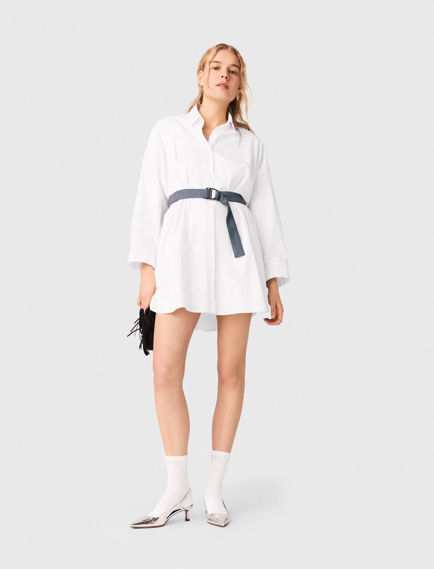Maje US: Shirt Dress with Contrast Belt - product image