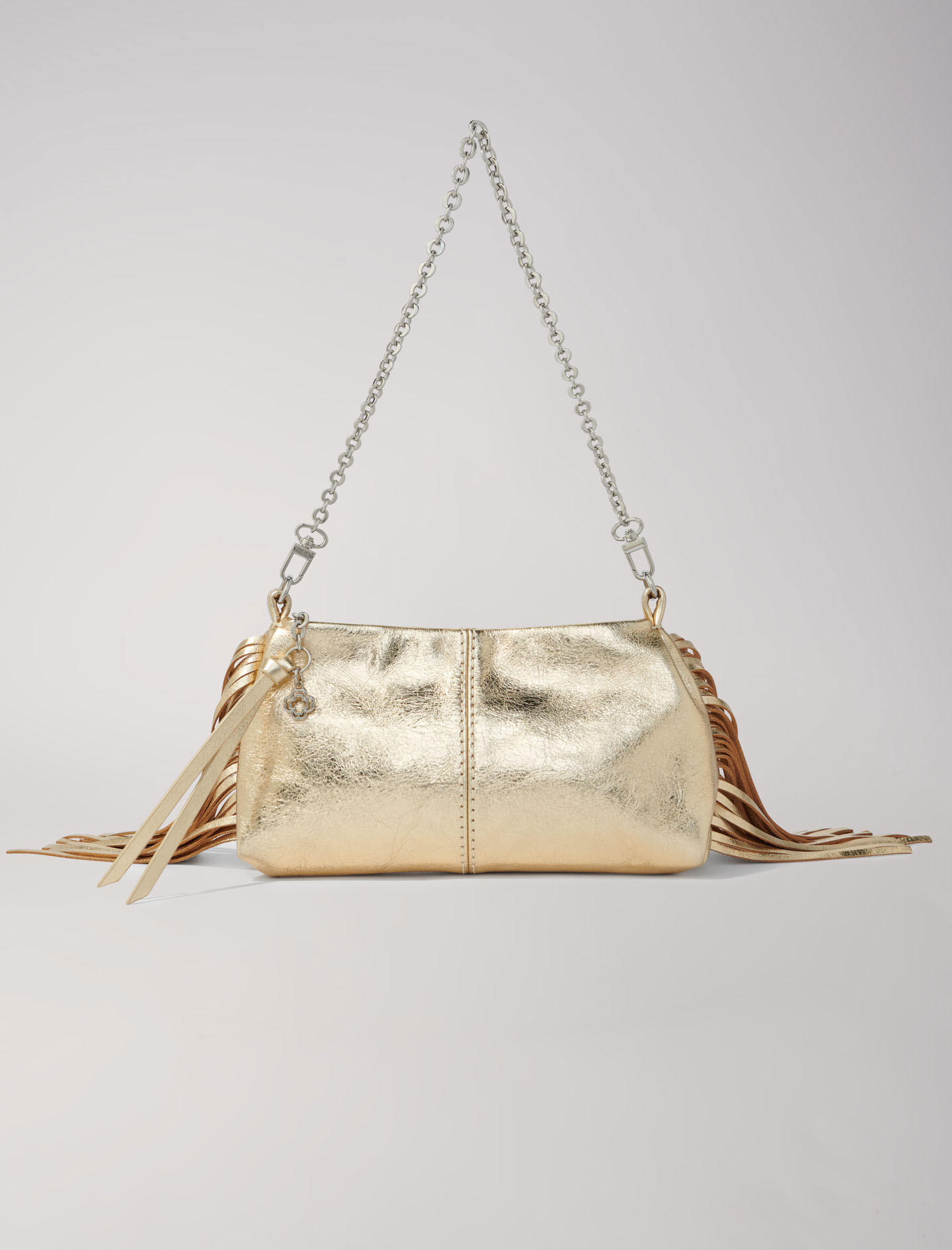 Mixte's polyester Chain: Metallic leather Miss M clutch bag, size Mixte-Small leather goods-OS (ONE SIZE), in color Gold / Yellow