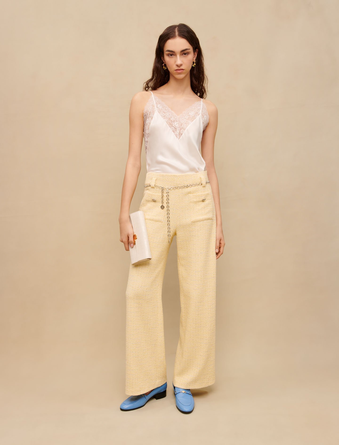 トップス LaceDocking Satin Camisole maisonspecial Lace Docking Satin Camisole