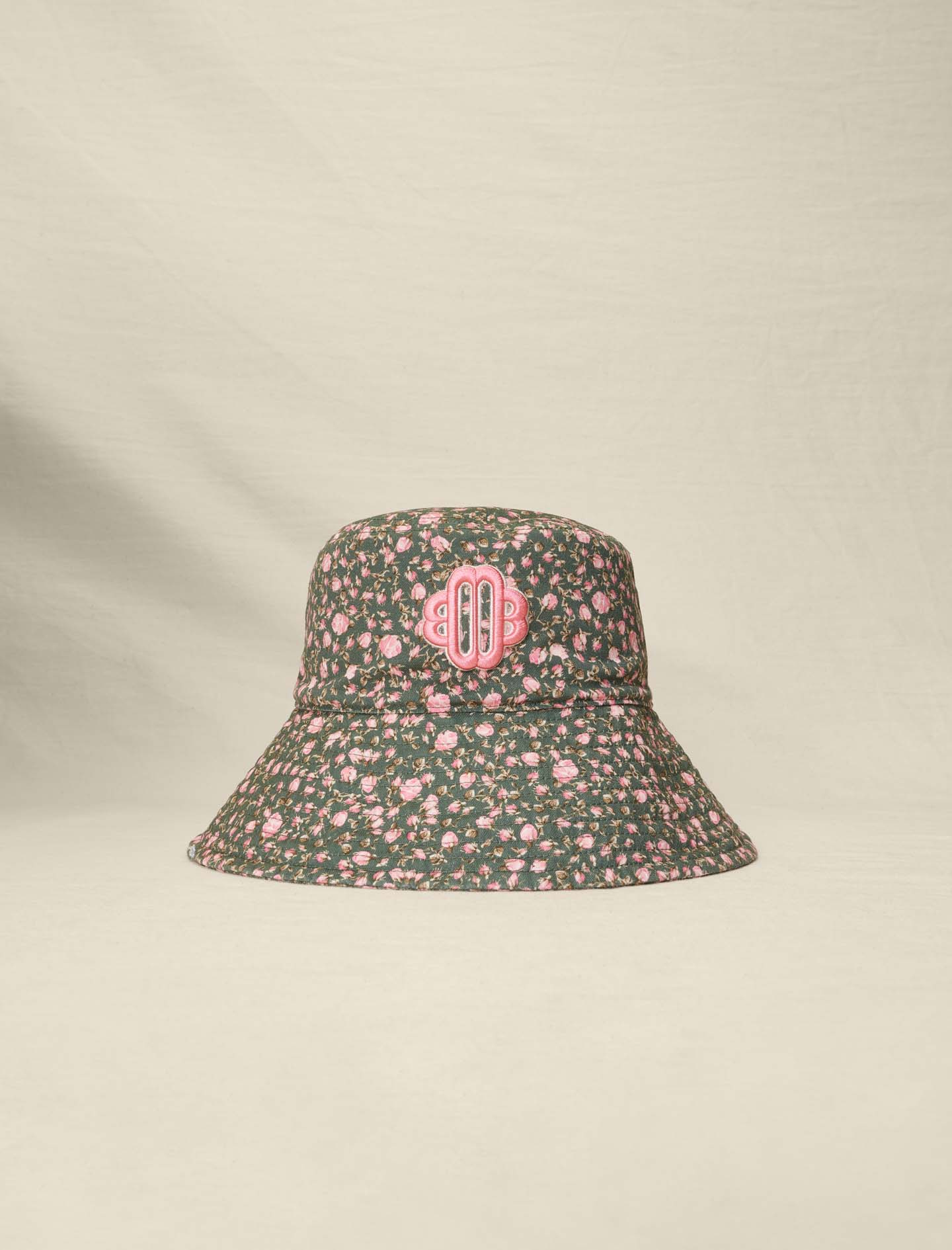 Maje Printed Cotton Bob Bucket Hat Womens One Size Retro Large printed bob Printed For Women | Maje main image 3