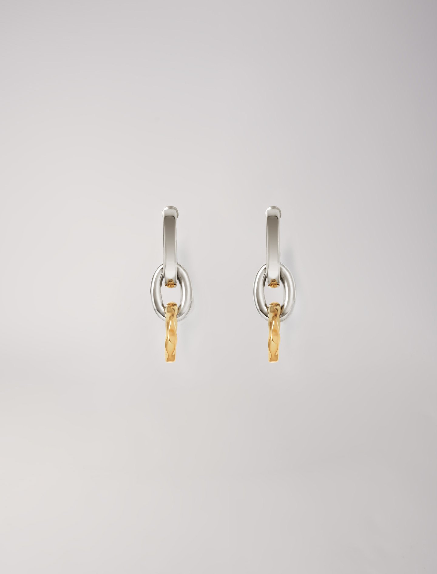 Mixte's brass Chain earring for Spring/Summer, size Mixte-Jewelry-OS (ONE SIZE), in color Silver/Gold /