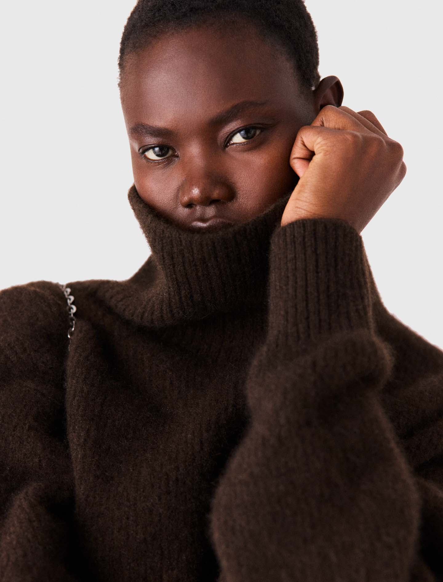 Yak Blend Roll-Neck Sweater