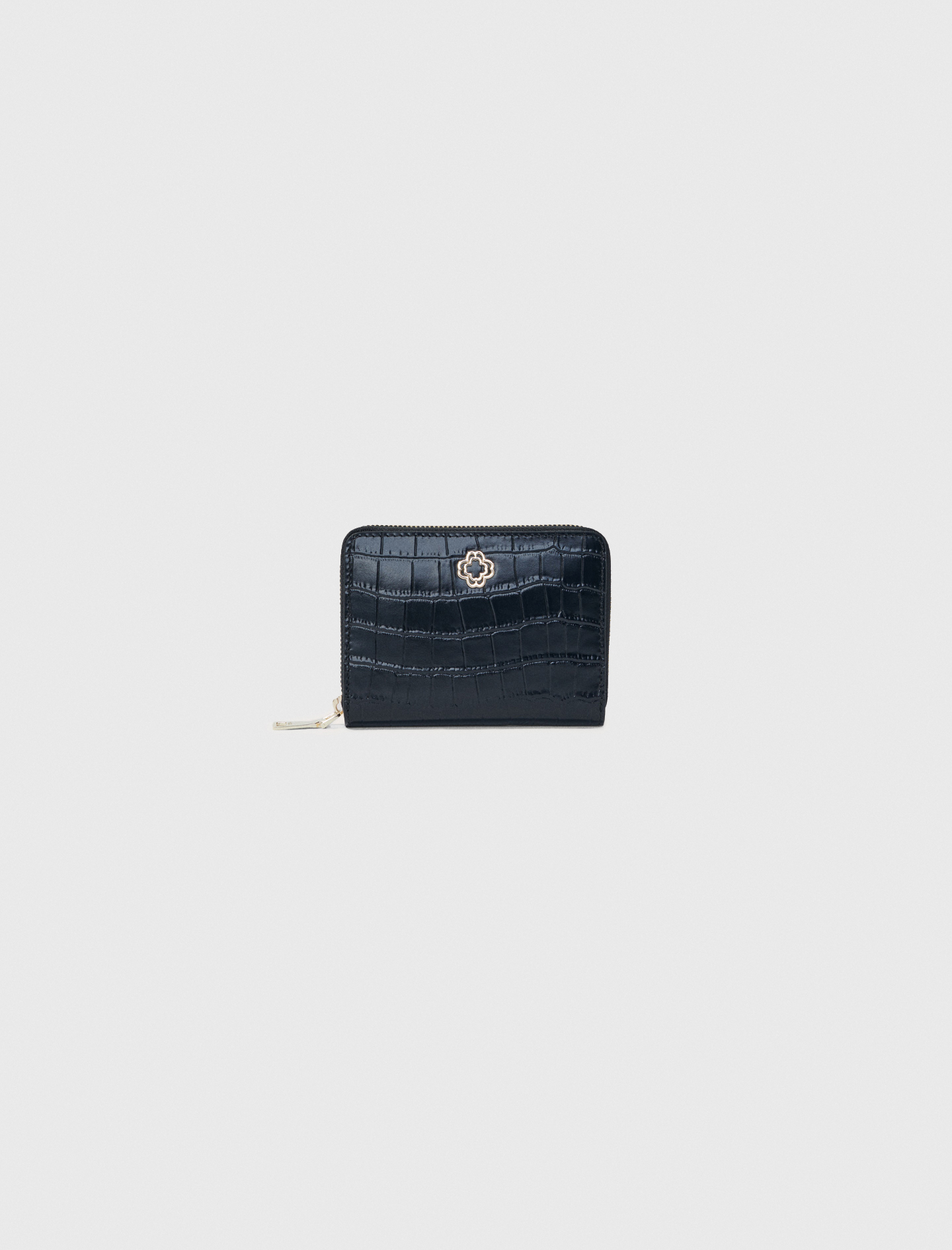Woman's leather Leather wallet for Spring/Summer, size One Size, in color Black / Black
