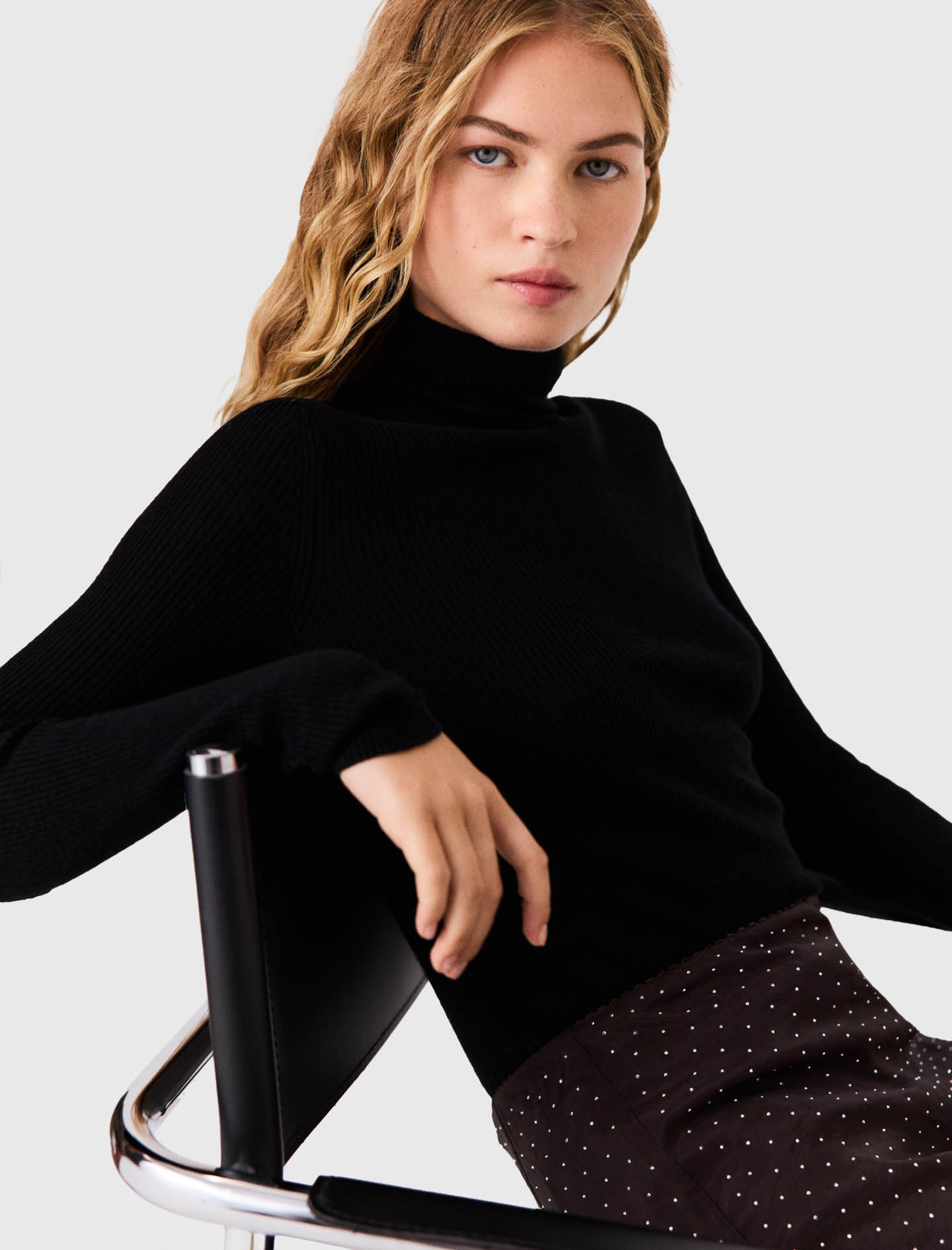 Fitted Turtleneck Sweater