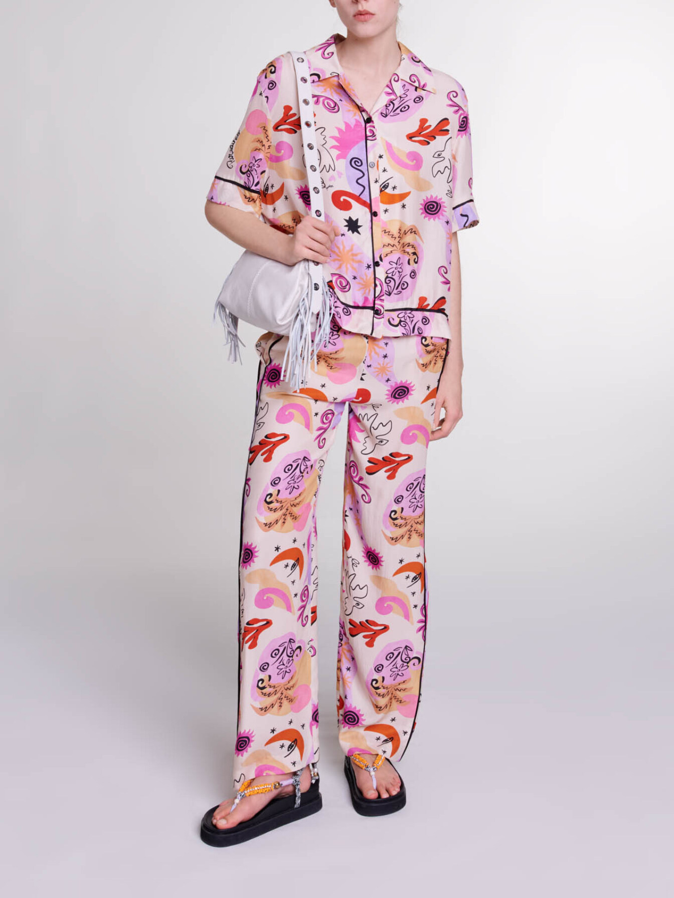 Maje Woman's silk Silk shirt for Spring/Summer, in color Print paradisio /