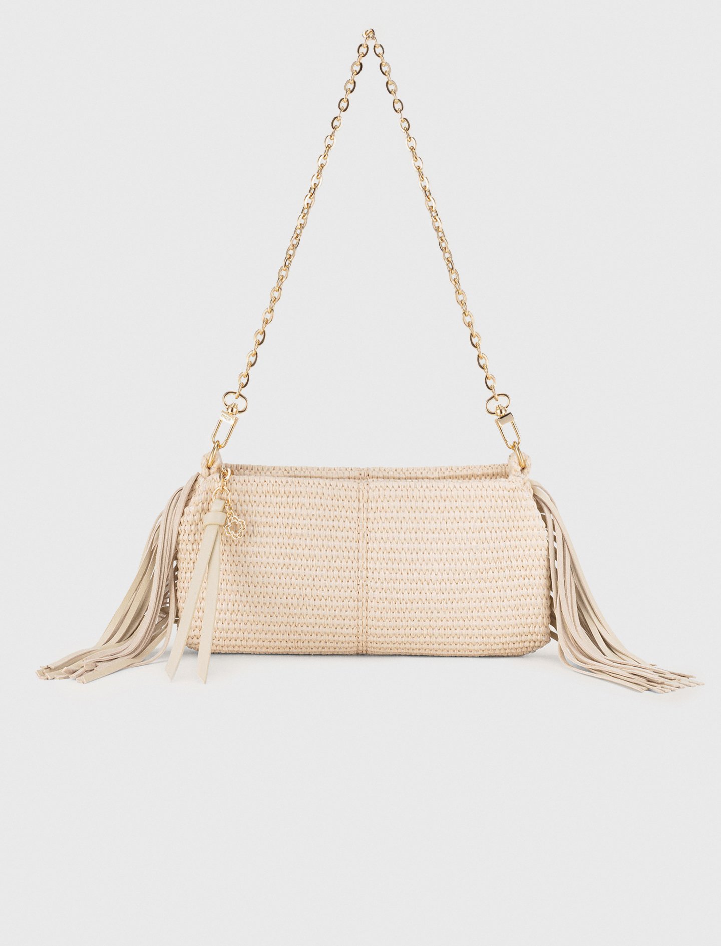 Woman's polypropylene Miss M raffia-look clutch bag for Spring/Summer, size One Size, in color Beige / Beige