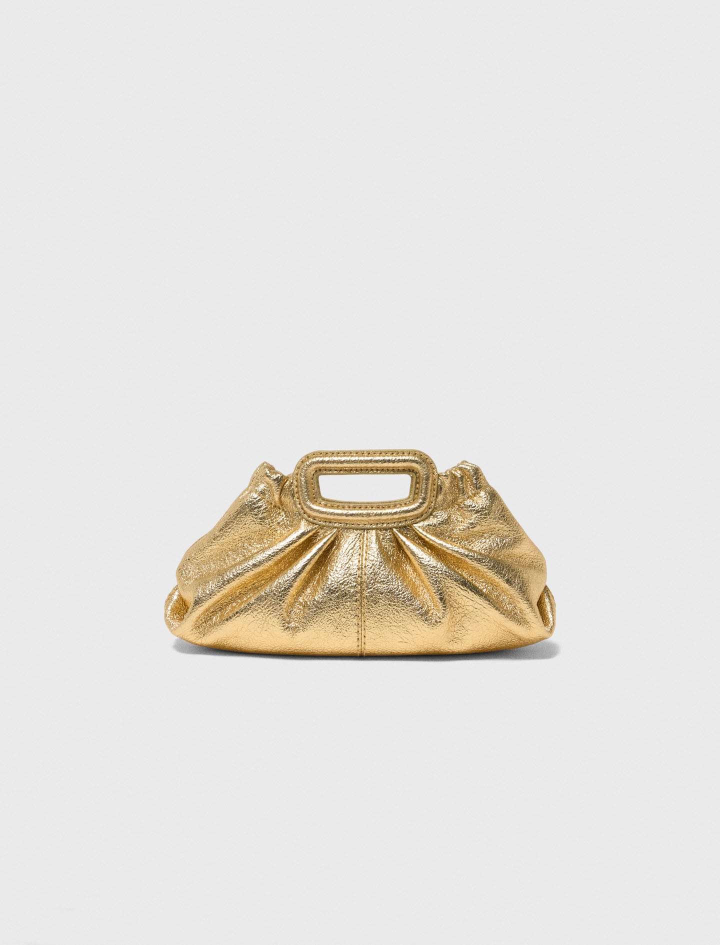 Metallic leather Milpli mini Clutch Denim - Jeans For Women | Maje
