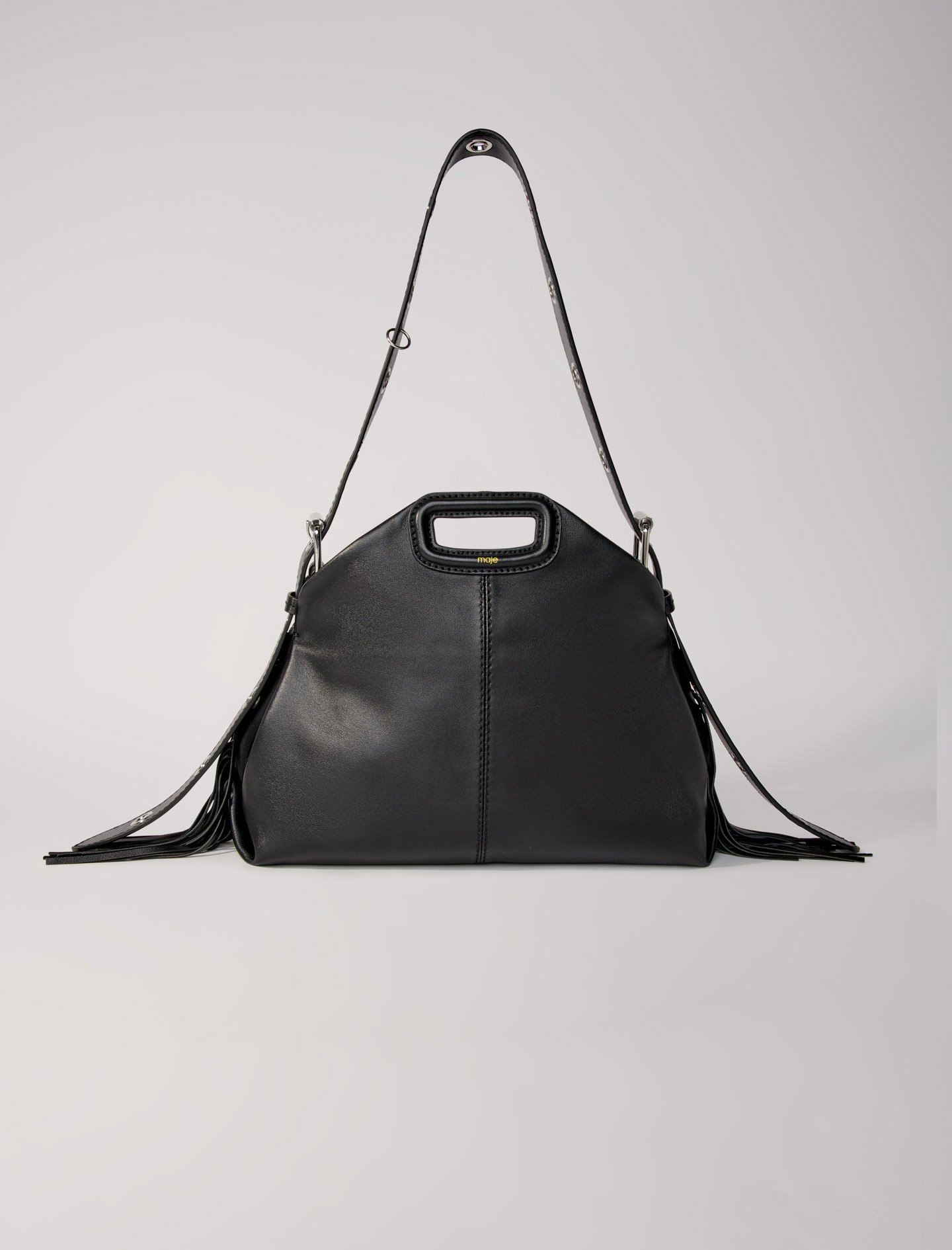 Mixte's product.tissuprincipal: Leather: Smooth leather Miss M bag for Spring/Summer, size Mixte-All Bags-OS (ONE SIZE), in color Black / Black