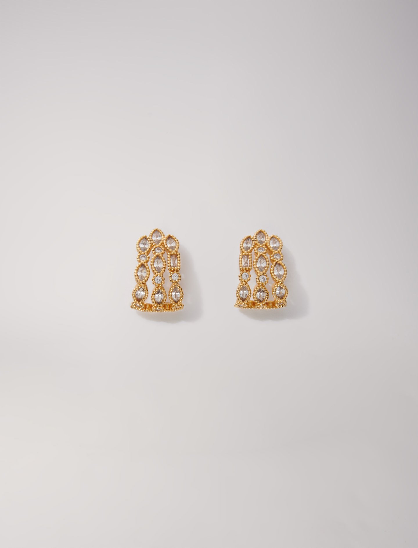 Woman's zirconium oxide Jewellery: Rhinestone earrings for Fall/Winter, size Woman-The Seasonal Event-OS (ONE SIZE), in color Gold / Yellow