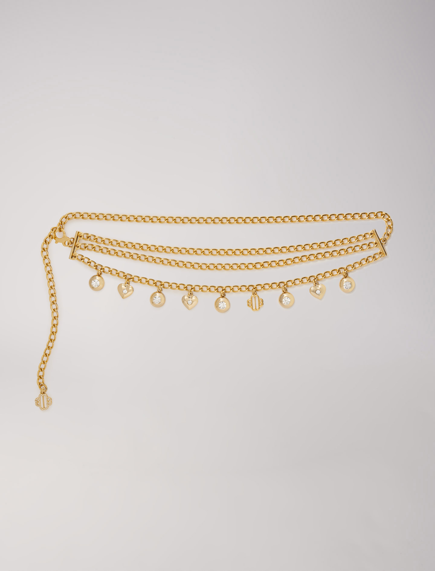 Woman's glass Accessories: Jewellery chain belt for Fall/Winter, size Woman-Belts-US L / FR 3, in color Gold / Yellow