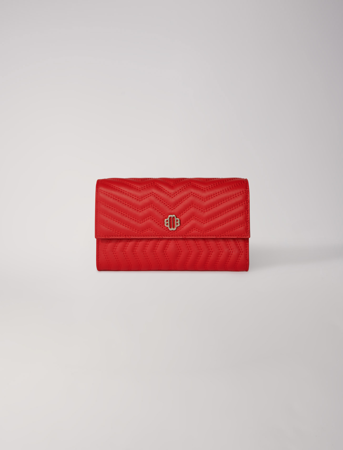 Maje Woman's brass Leather: 223CLOVERWALKPAD for Fall/Winter, in color Red / Red