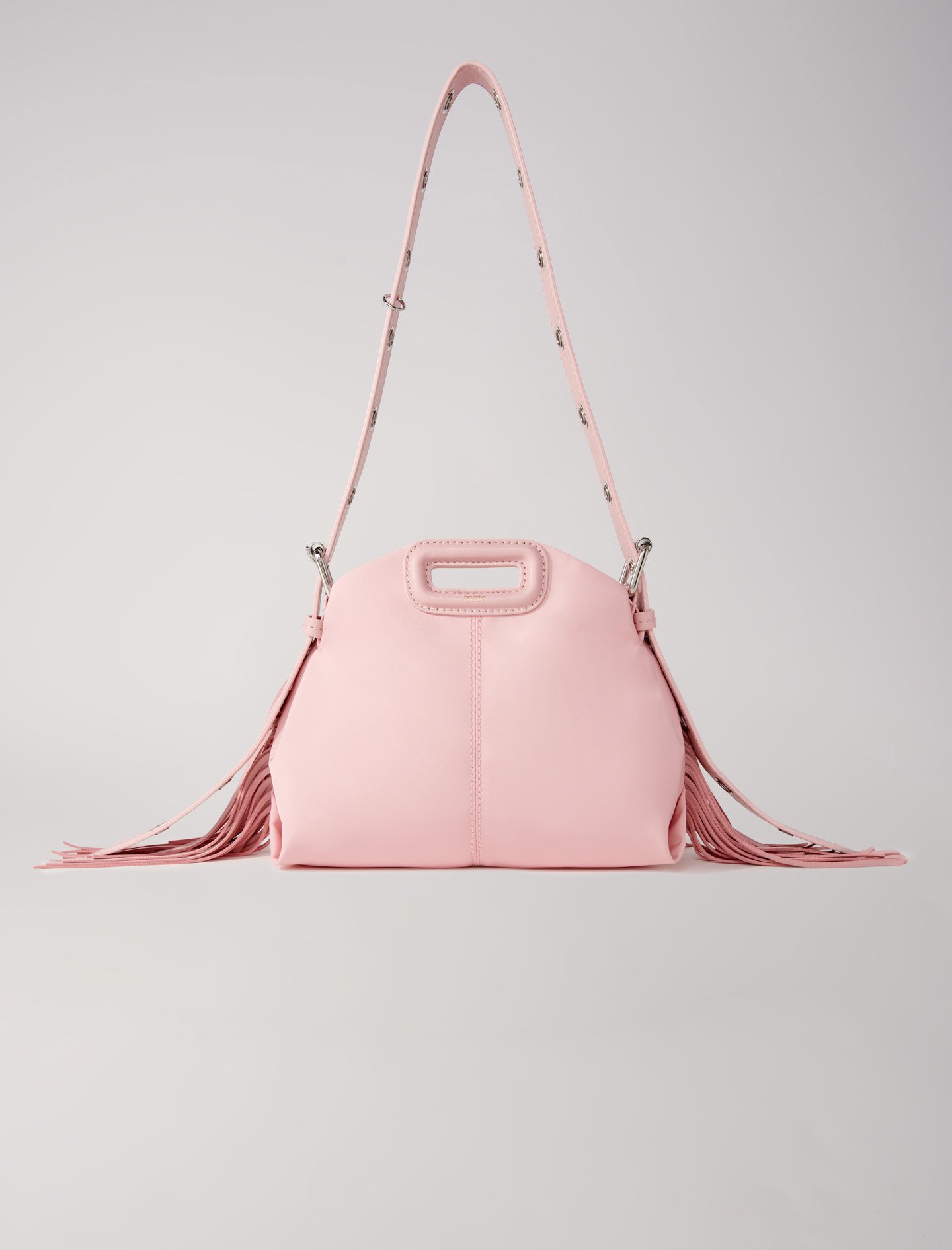 Woman's polyester Lining: Soft mini Miss M bag for Spring/Summer, size Woman-All Bags-OS (ONE SIZE), in color Pale Pink / Red