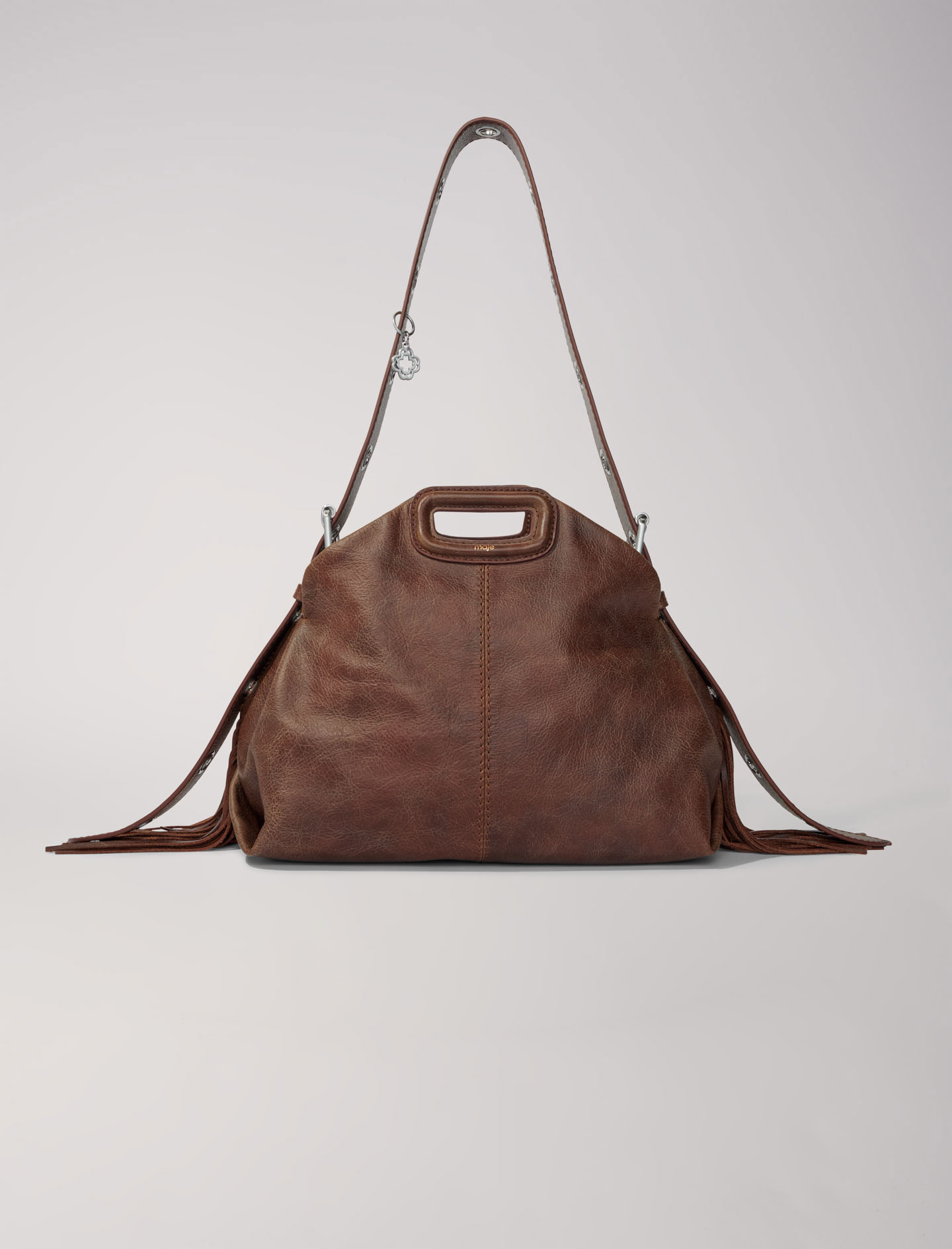 Woman's polyester Leather: Miss M bag in vintage leather for Fall/Winter, size Woman-All Bags-OS (ONE SIZE), in color Old Brown /