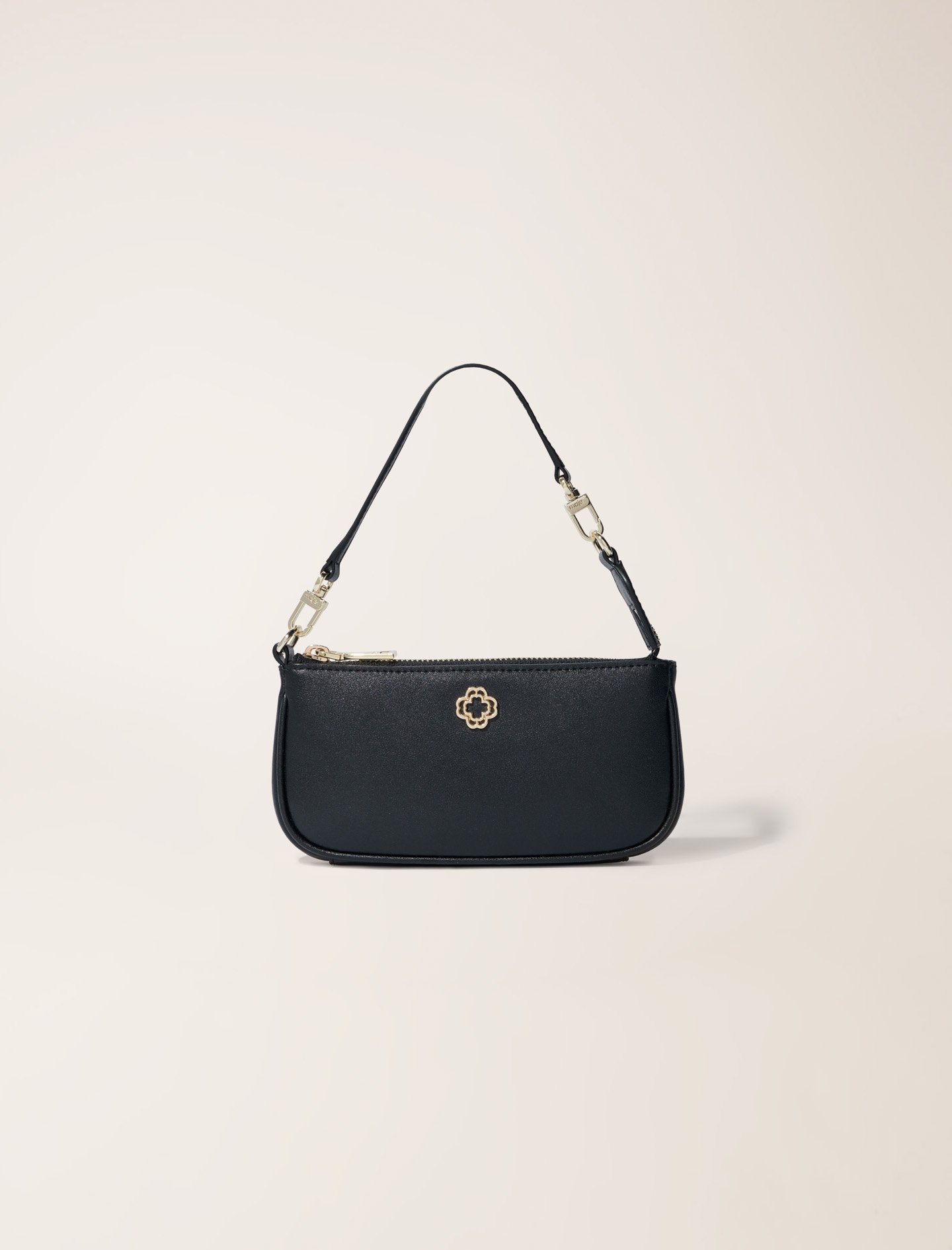 Woman's polyester Small leather clutch bag for Spring/Summer, size One Size, in color Black / Black
