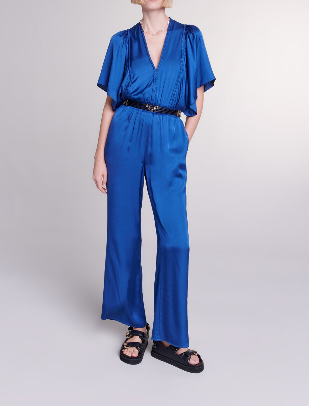 Maje Woman's viscose Trouser suit for Spring/Summer, in color Navy / Blue