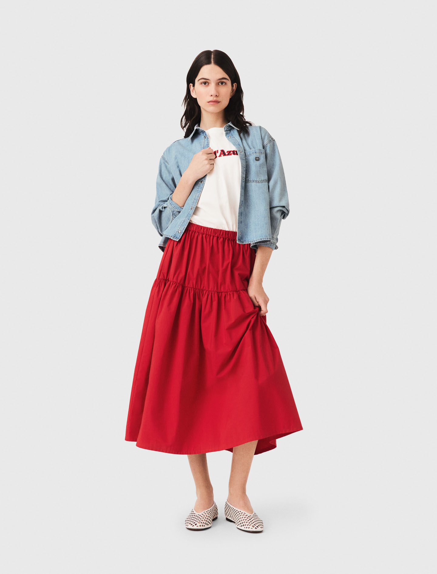 Long Gathered Skirt