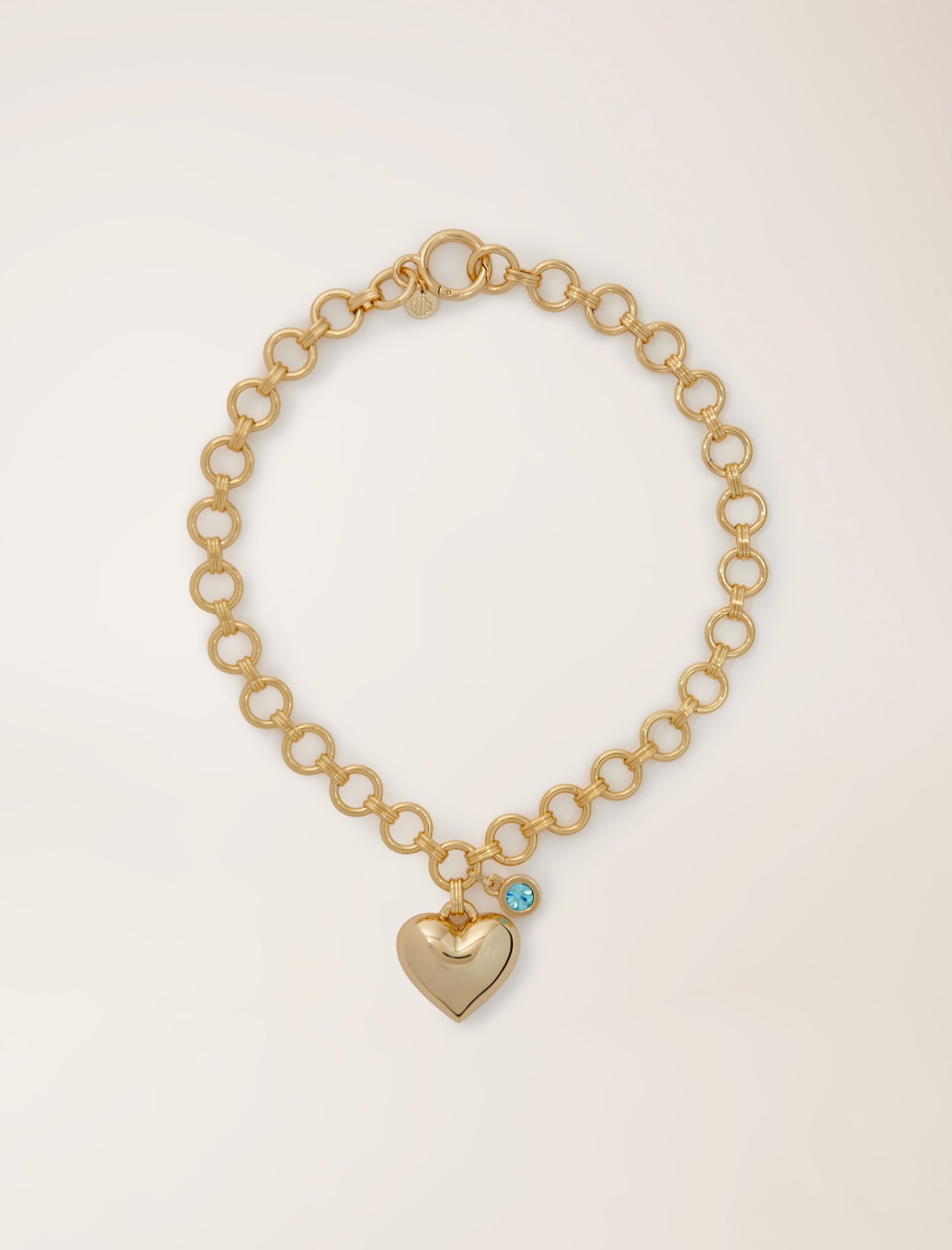 Woman's brass Gold heart necklace for Fall/Winter, size One Size, in color Gold / Yellow