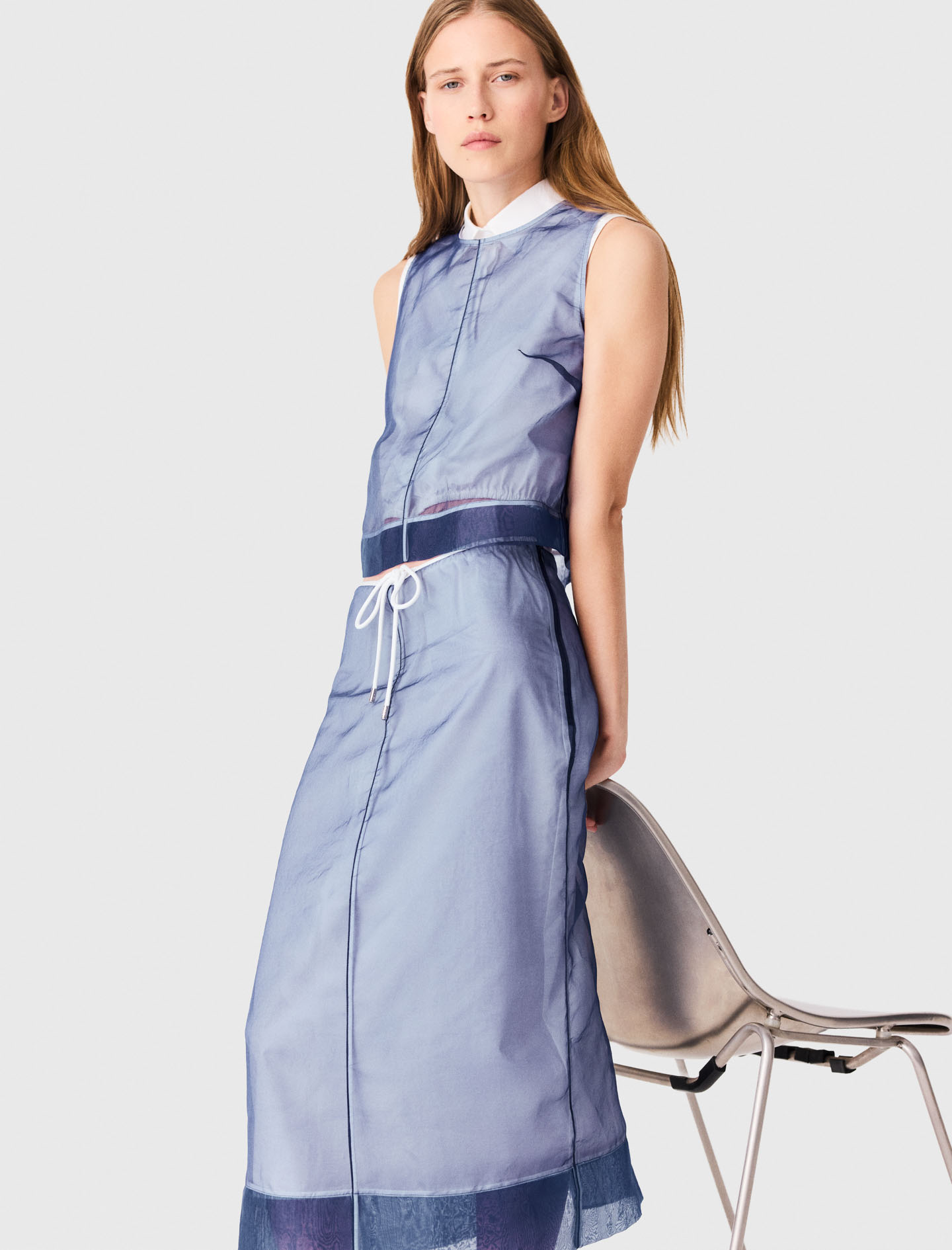 Cotton And Removable Organza Skirt