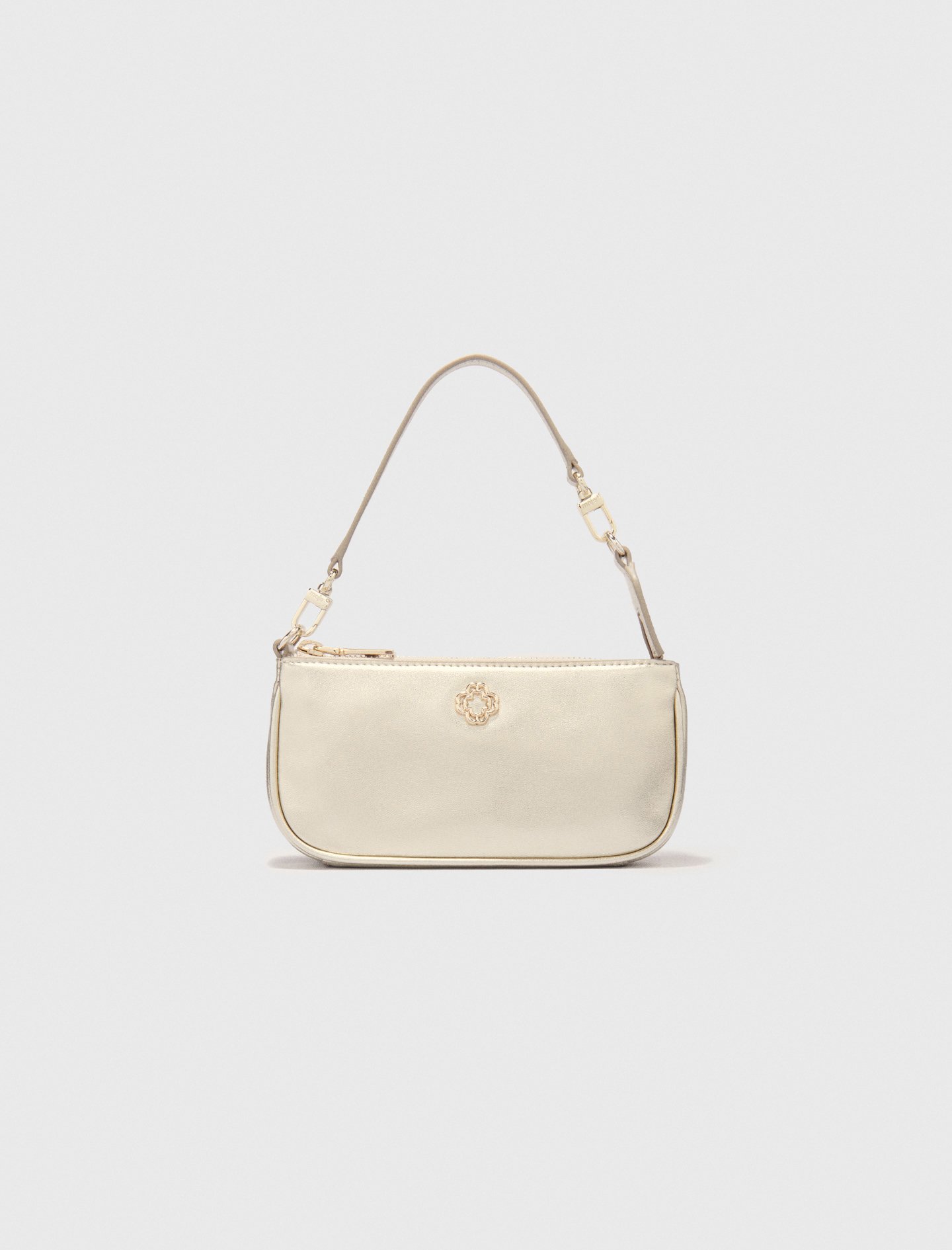 Woman's leather Metallic leather Sarah clutch bag for Spring/Summer, size One Size, in color Gold / Yellow