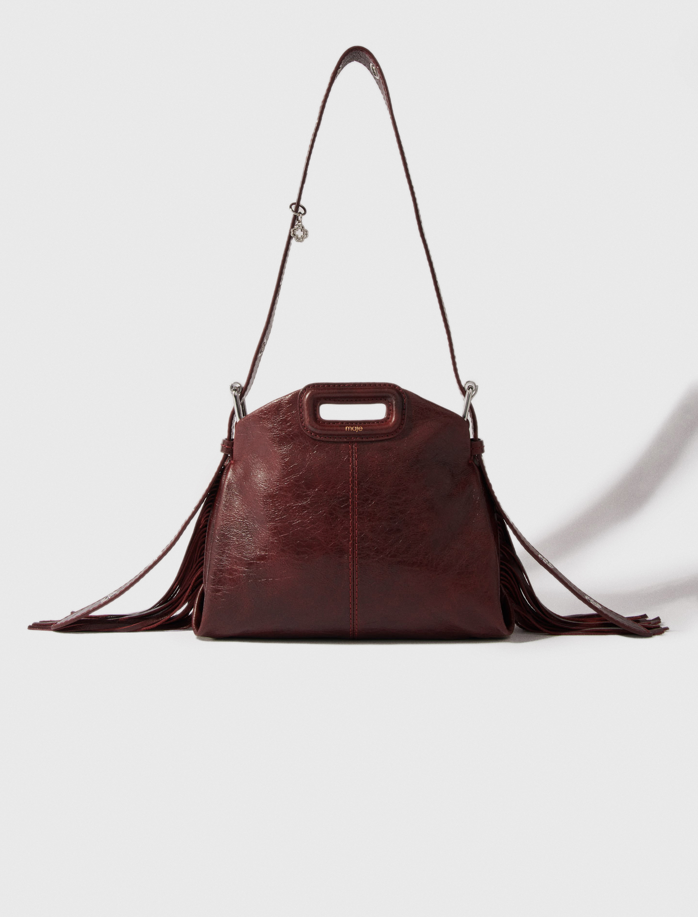 Woman's leather Crackled leather Miss M Mini bag for Fall/Winter, size One Size, in color Burgundy /
