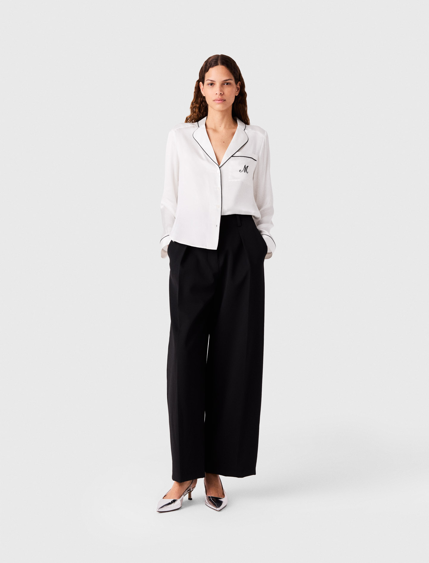 Embroidered Silk Shirt