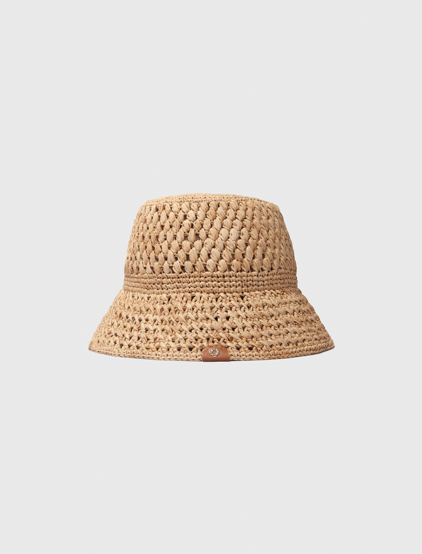 Woman's raffia Crochet raffia bucket hat for Spring/Summer, size One Size, in color Beige / Beige