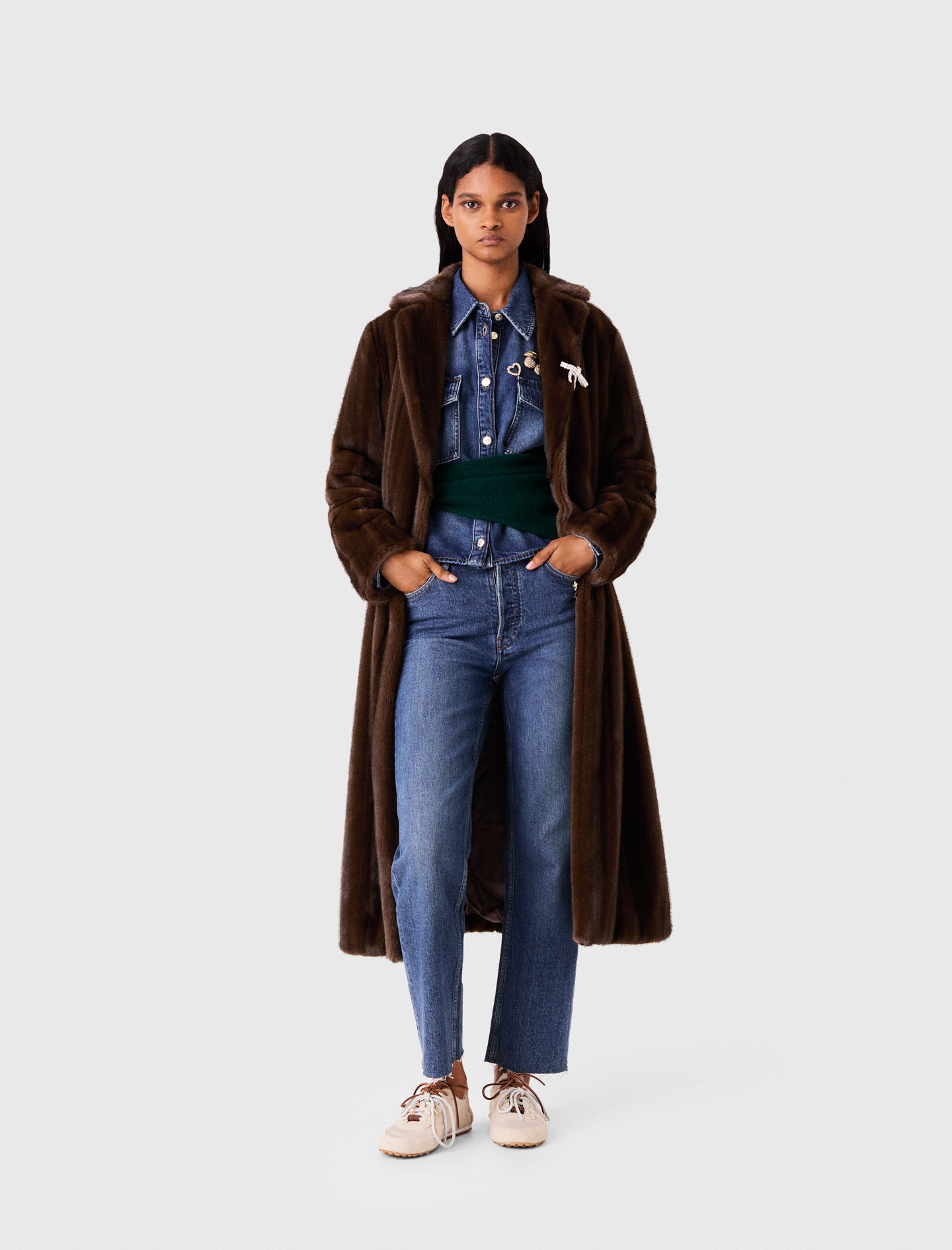 Long Faux Fur Coat