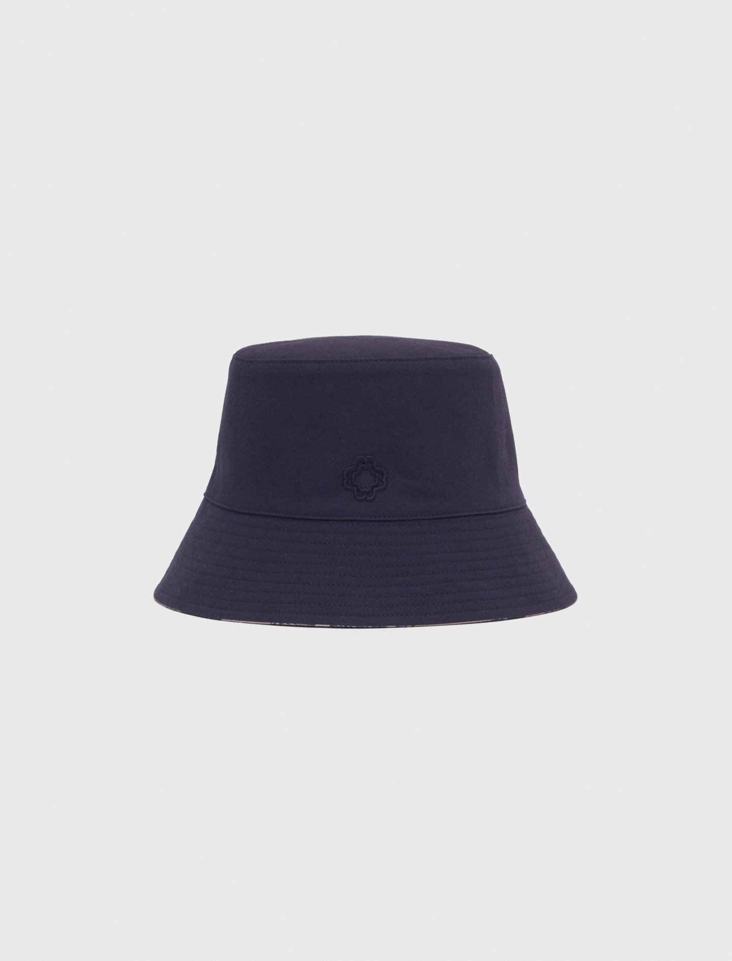 Woman's cotton Reversible fruit print bucket hat for Fall/Winter, size One Size, in color Navy / Blue