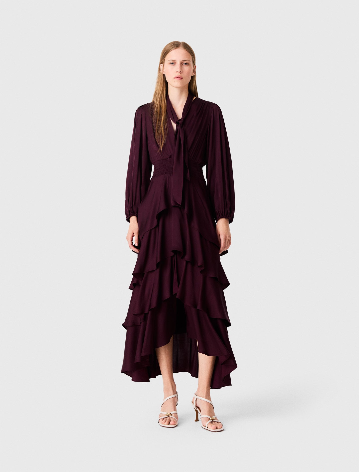 Ruffled maxi dress