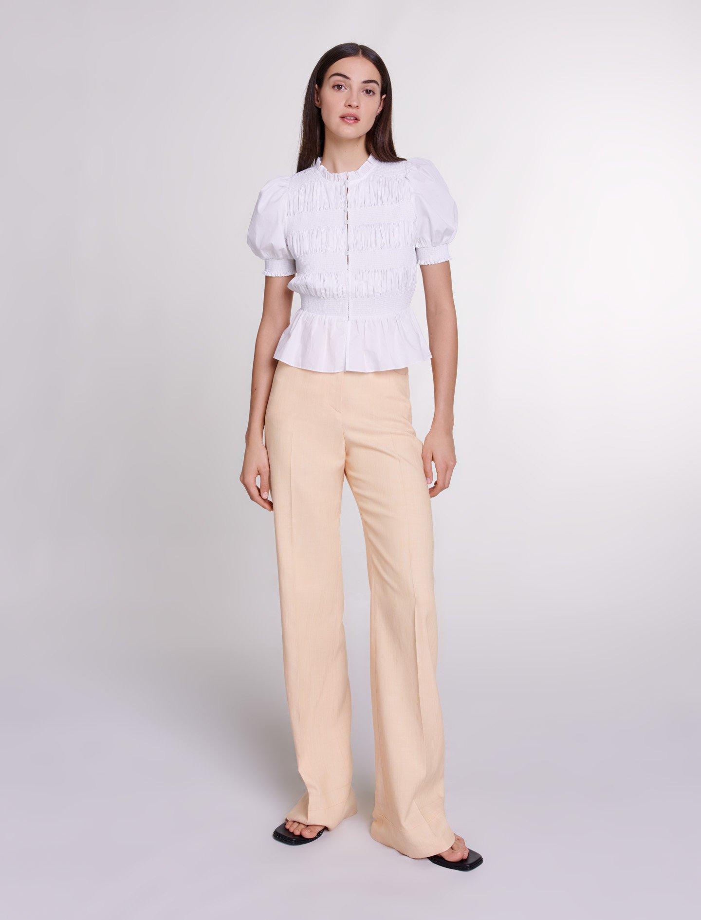 Maje Woman's viscose, Suit trousers for Spring/Summer, in color Yellow banana /